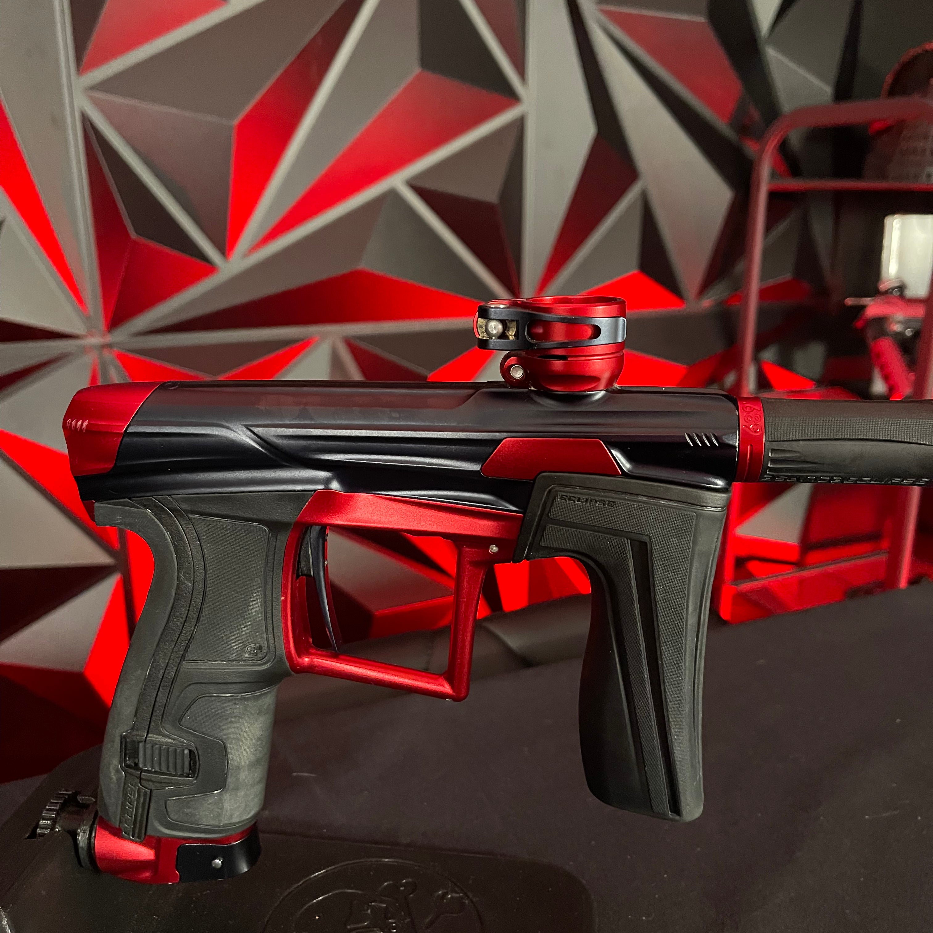 Used Planet Eclipse Geo 4 Paintball Gun - Black/Red w/ Infamous Deuce Trigger