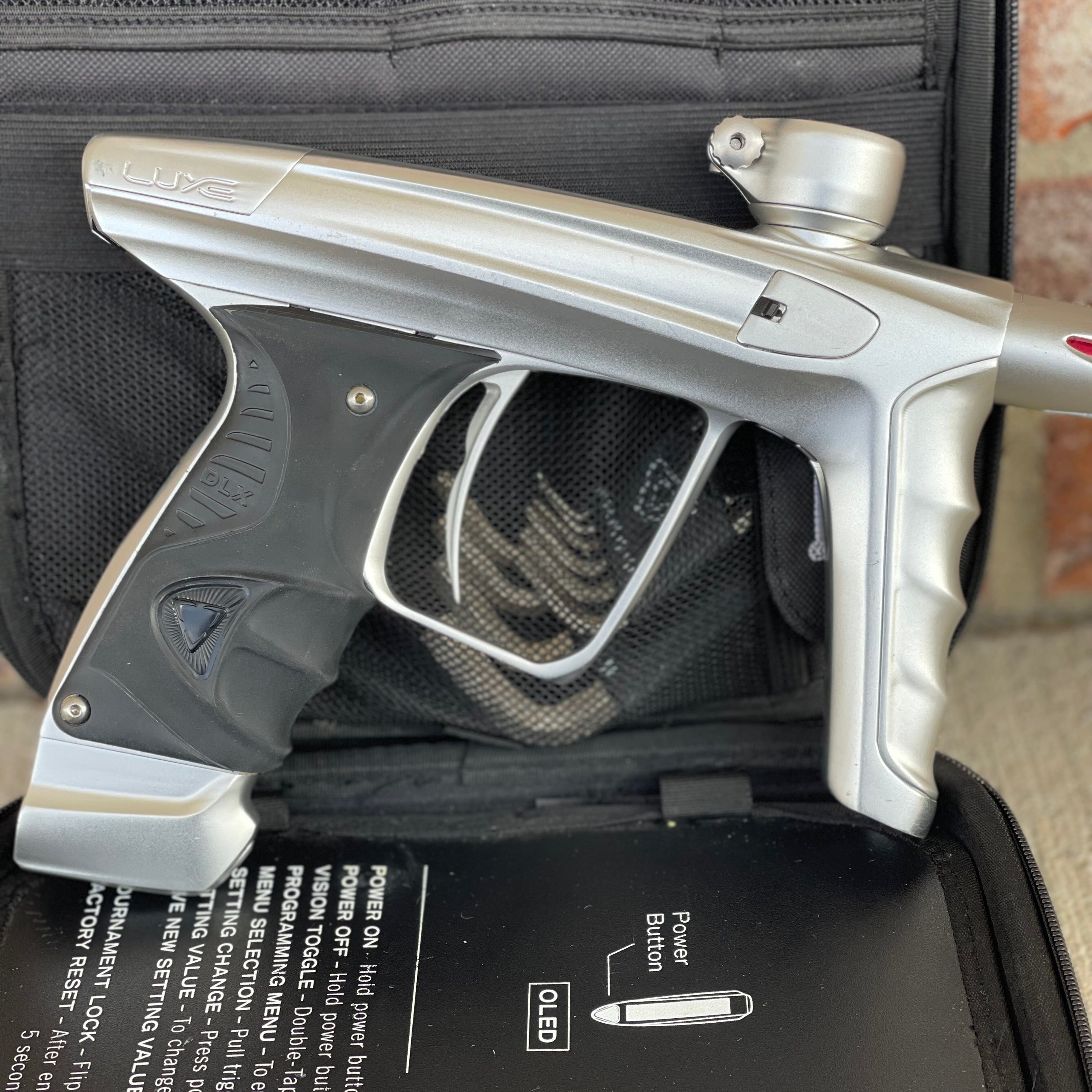 Used DLX Luxe X Paintball Gun - White (Silver)