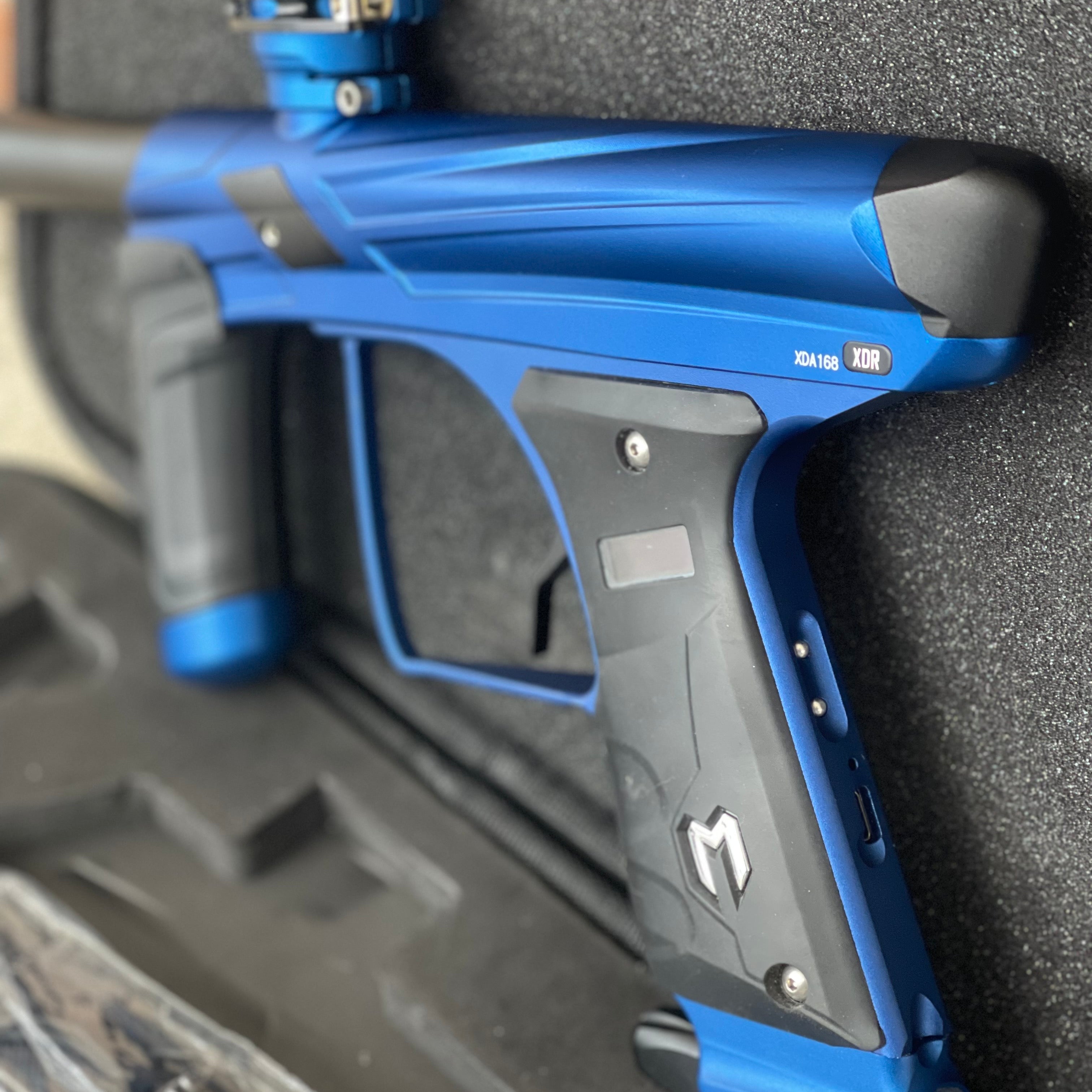 Used Macdev XDR Paintball Gun - Dust Blue with Mech Frame