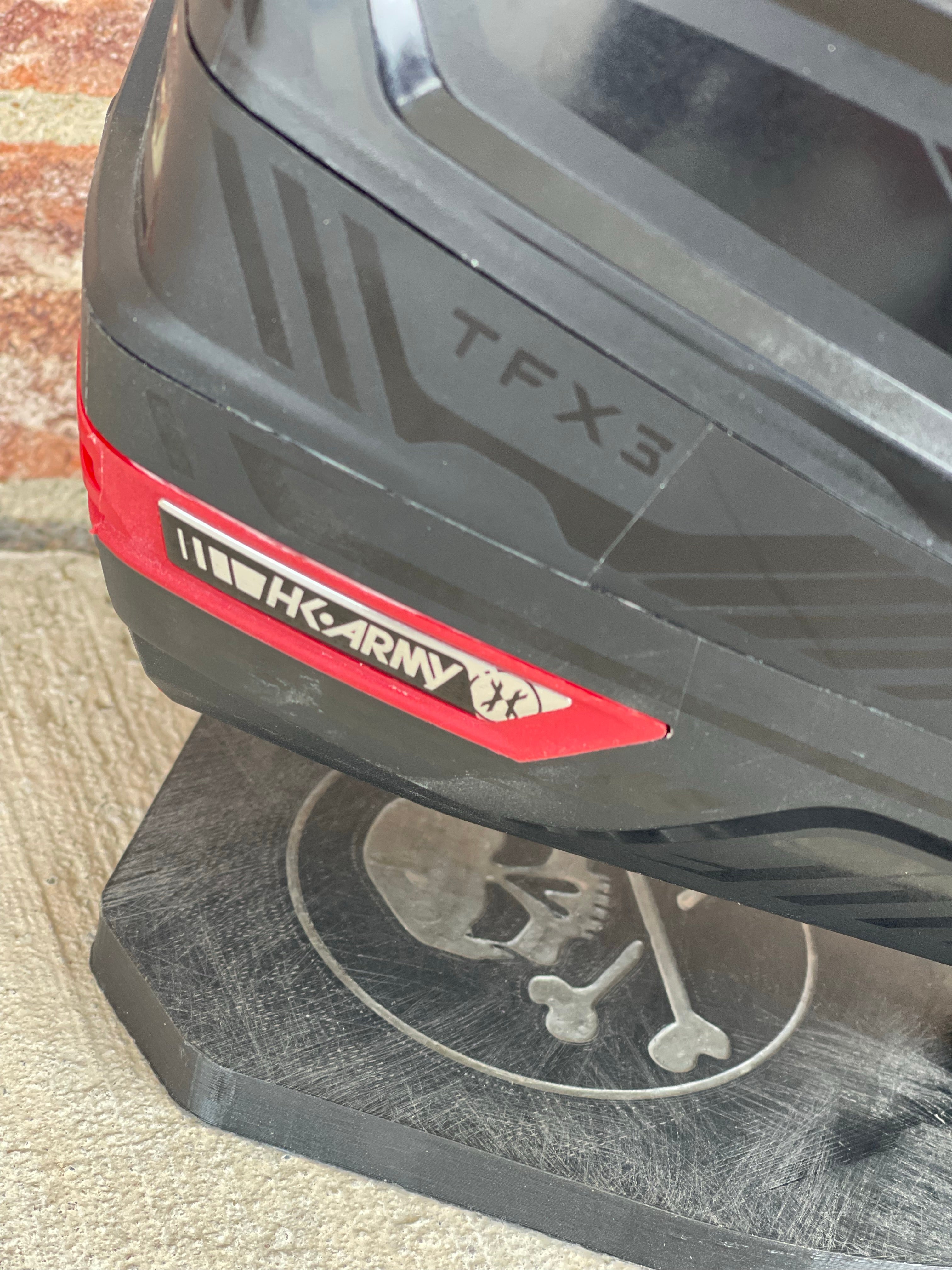 Used HK Army TFX3 Paintball Loader - Black/Red with Rain Lid & Speedfeed