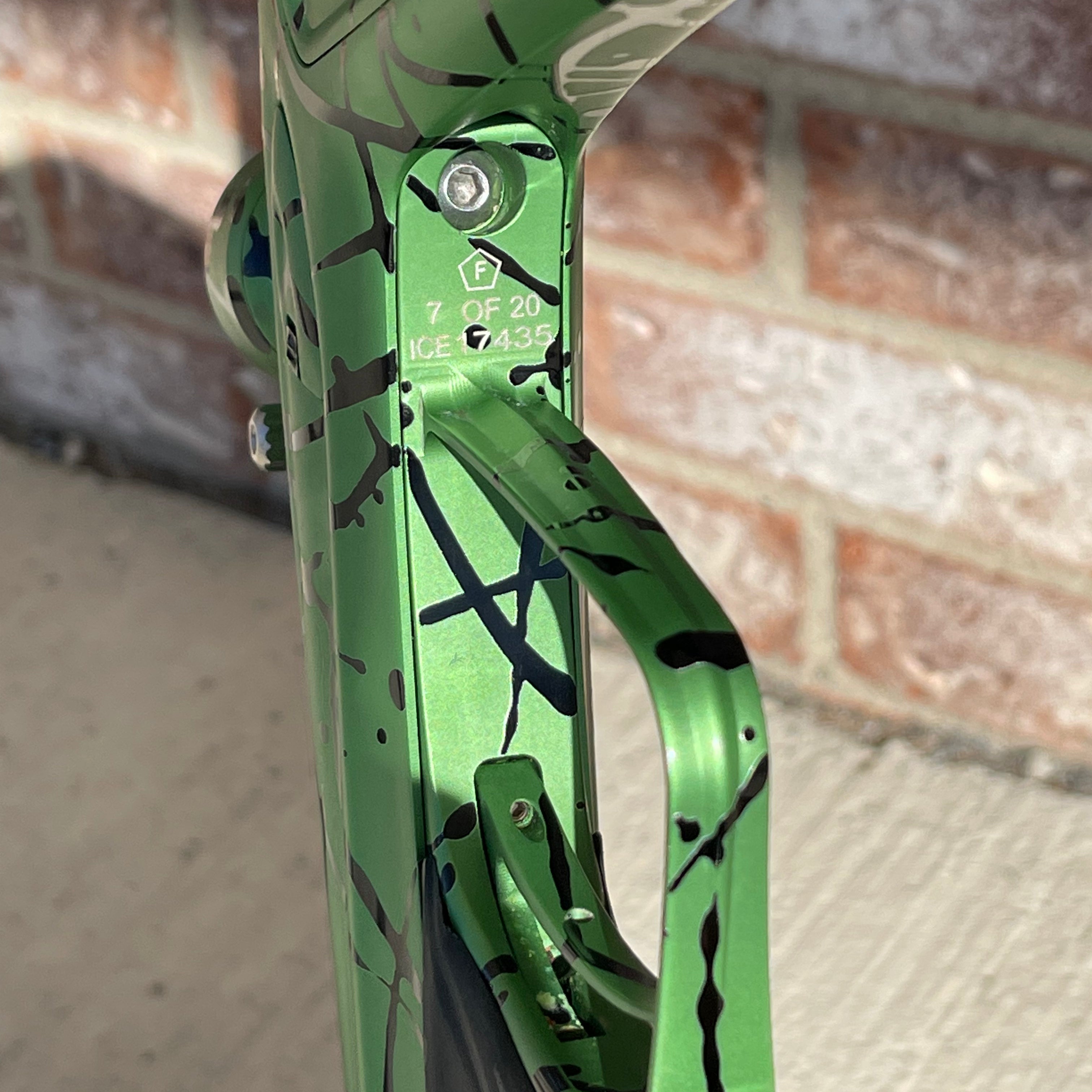Used DLX Luxe Ice Paintball Gun - LE Dust Green/Black 3D Splash #7 of 20