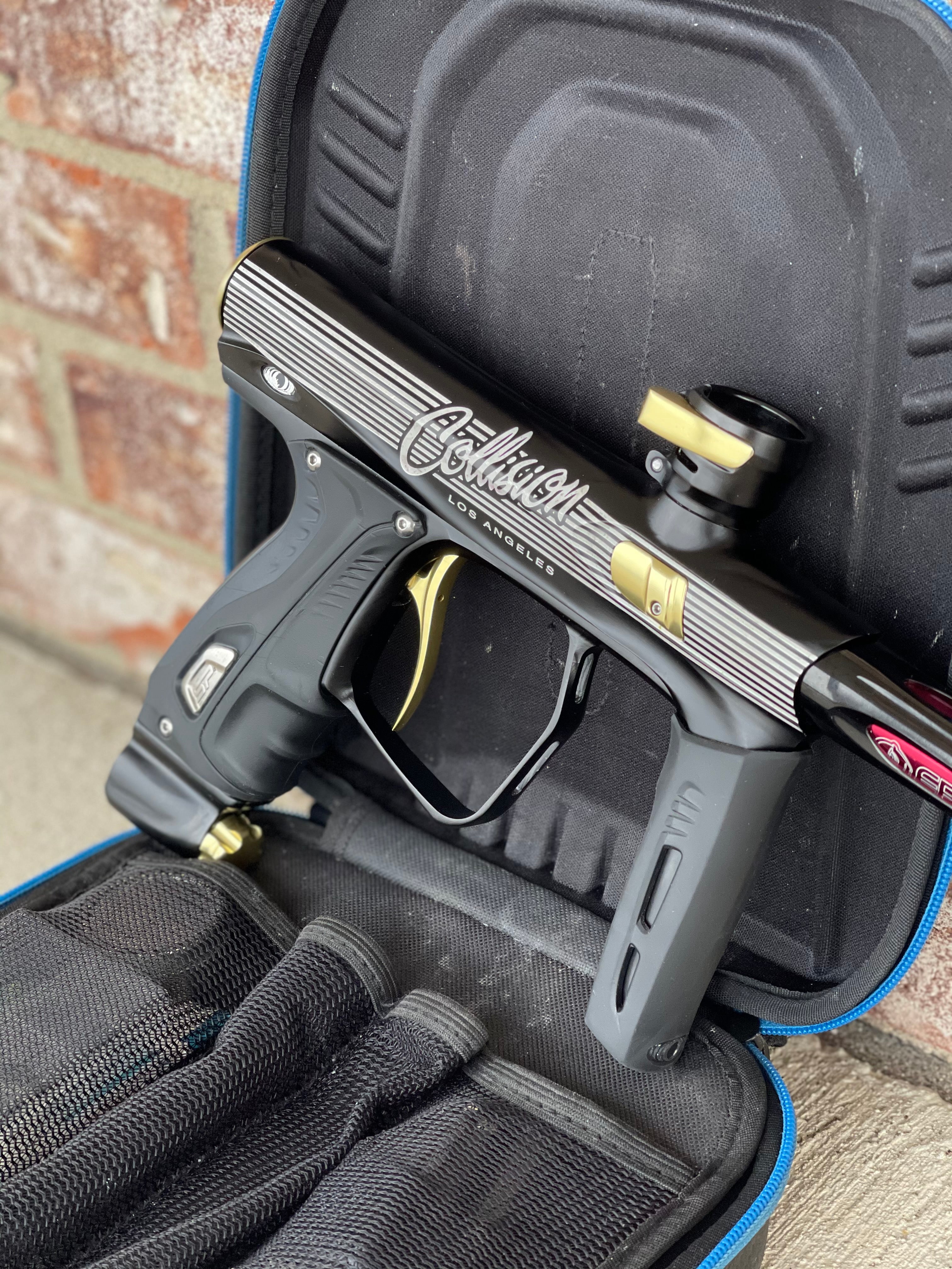 Used Shocker XLS Paintball Gun - LA Collision - Black/Gold