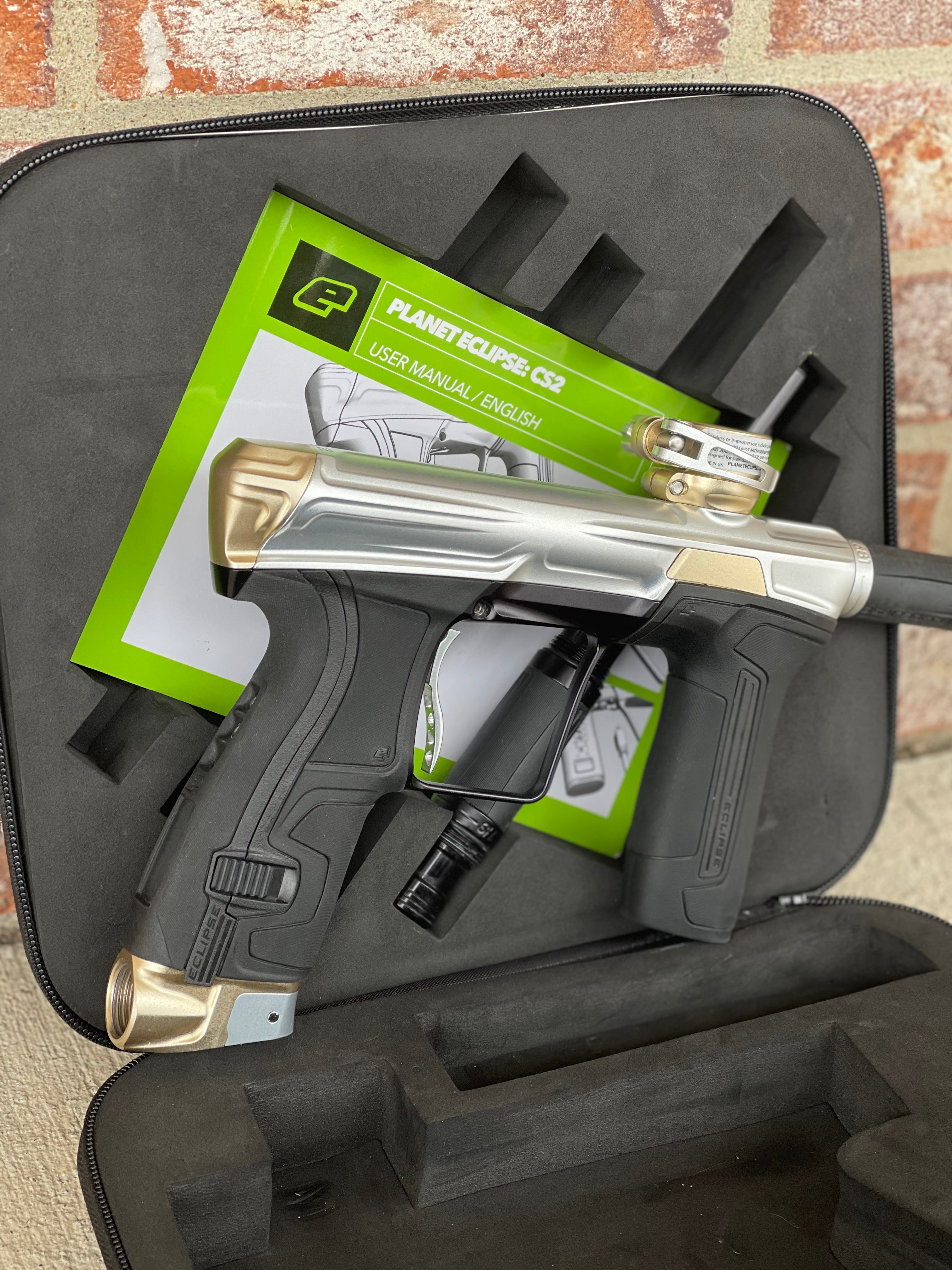 Used Planet Eclipse CS2 Paintball Gun - Inca 2 w/ Black Frame and Silver Scythe Trigger