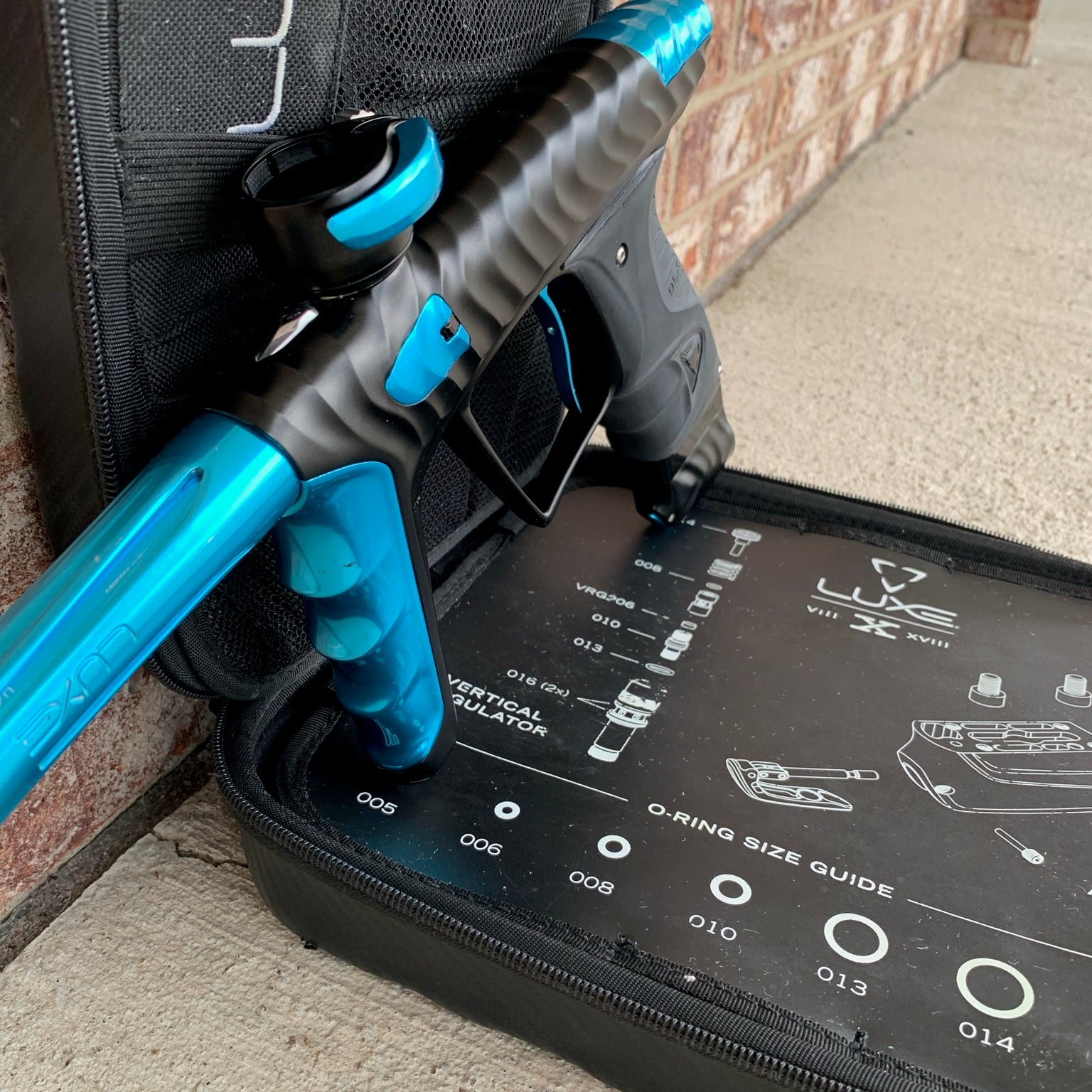 Used HK Army DLX Luxe X Ripper Paintball Gun - Dust Black/Polished Teal