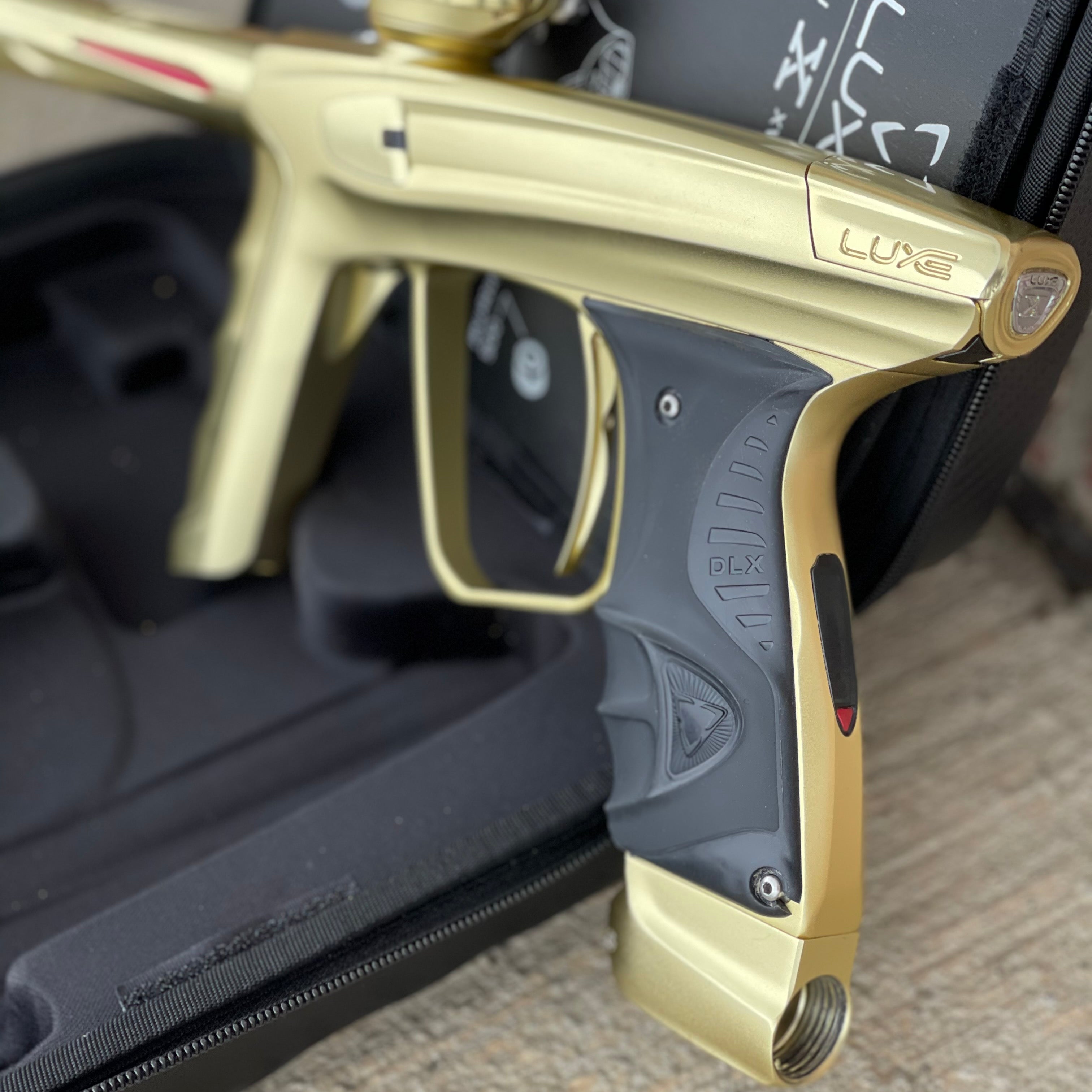 Used DLX Luxe X Paintball Gun - Dust Gold / Polished Gold