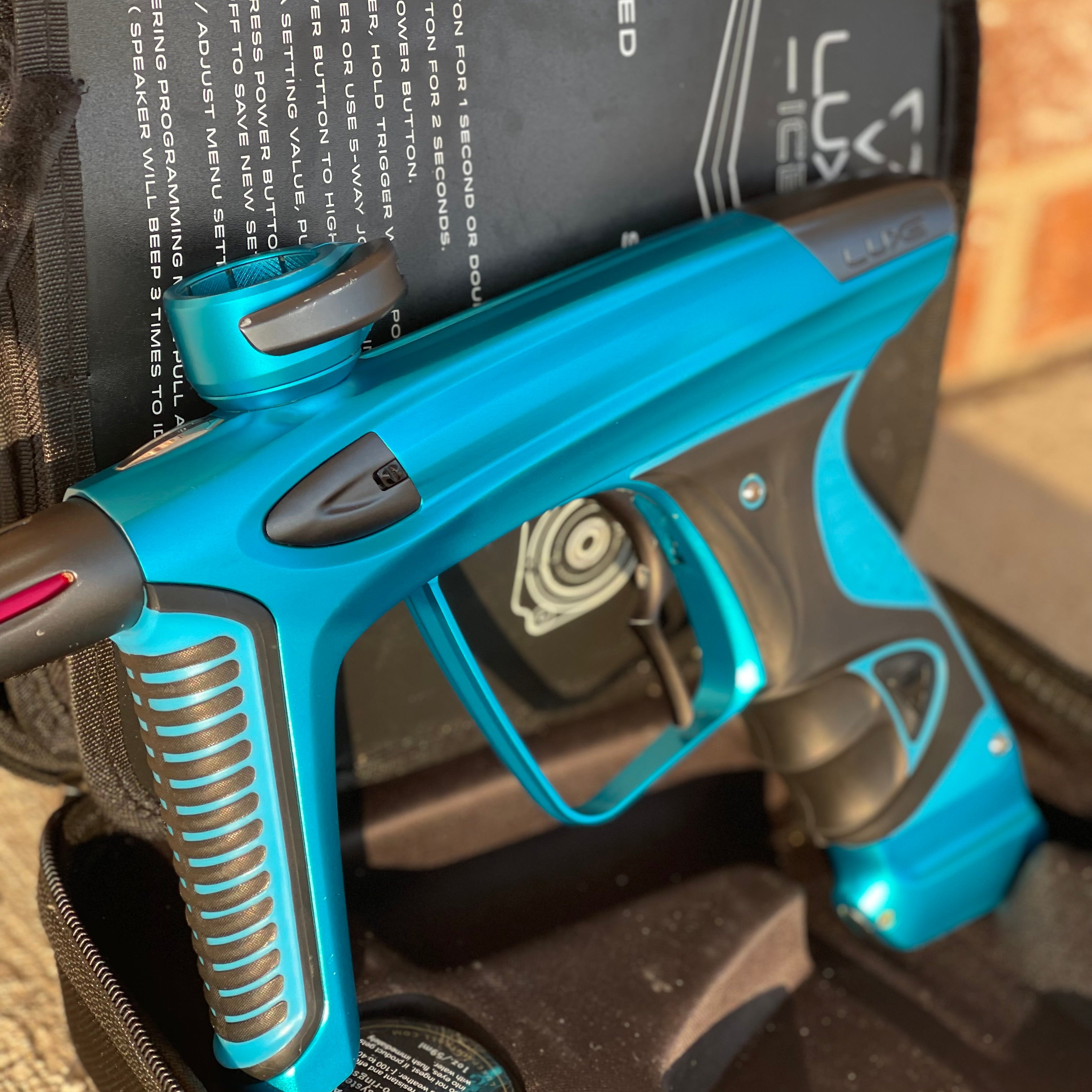 Used DLX Luxe Ice Paintball Gun - Dust Blue/Dust Pewter