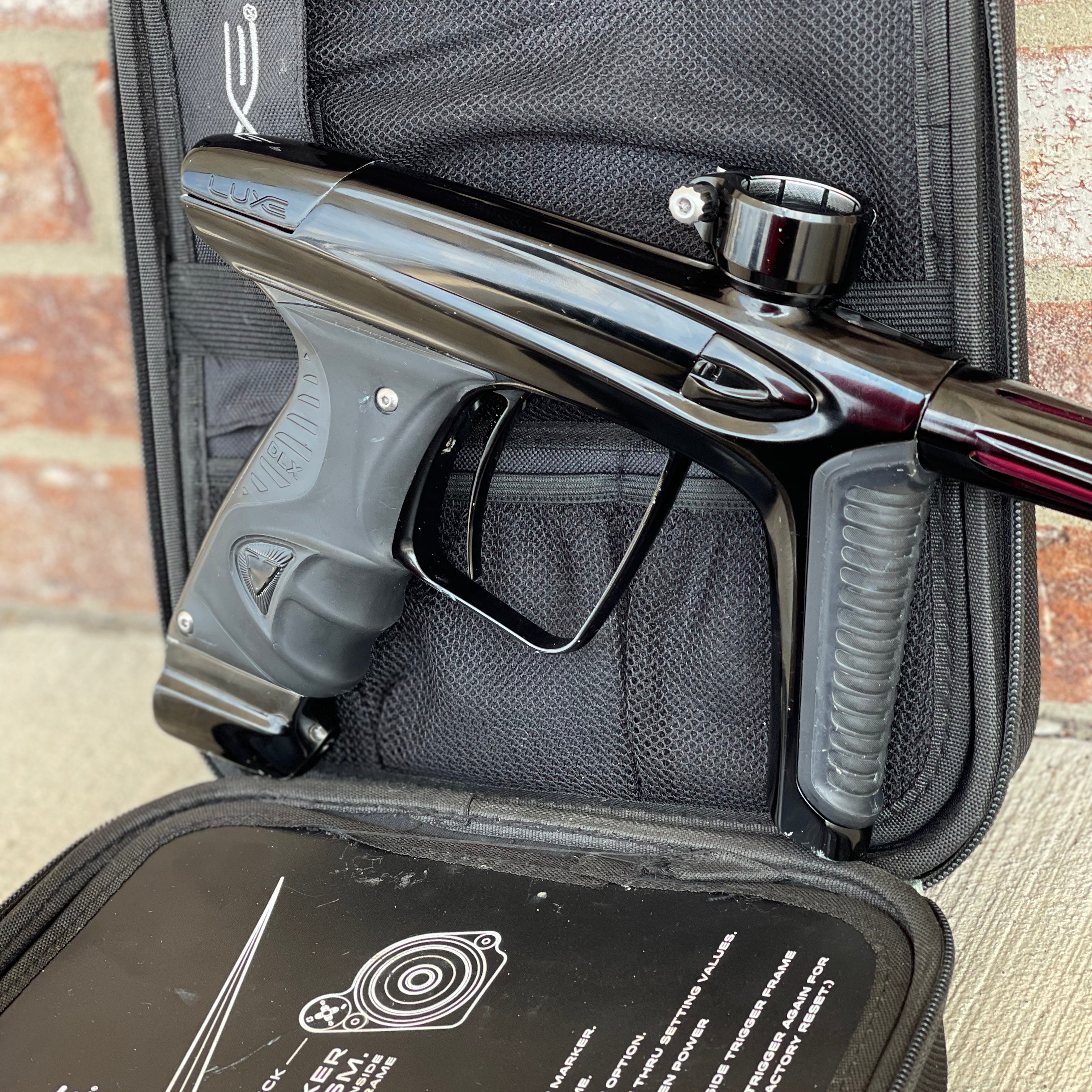 Used DLX Luxe Ice Paintball Gun - Gloss Black w/ Encore Bolt