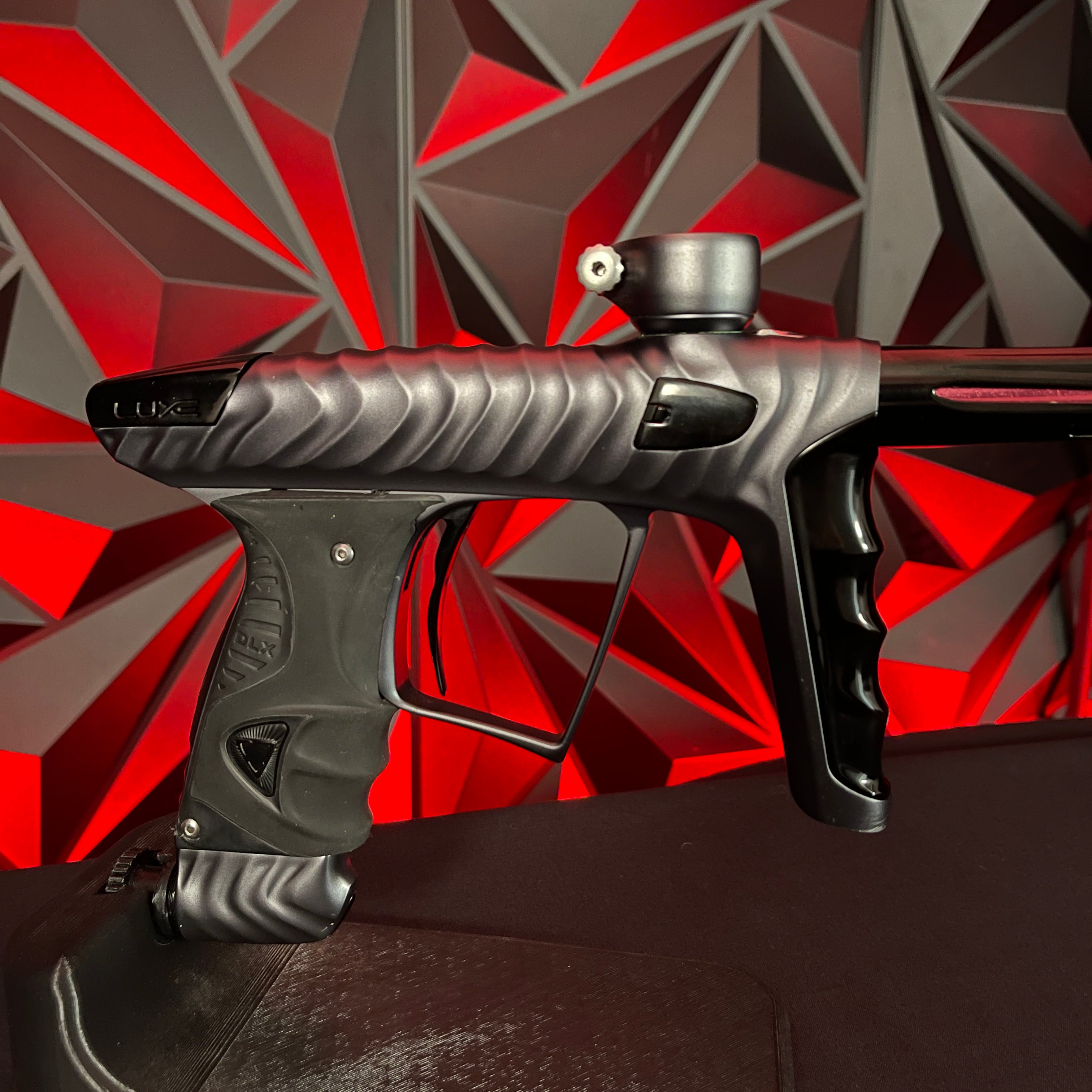 Used DLX Luxe X/HK Army Ripper Paintball Gun - Dust Pewter/ Polished Black