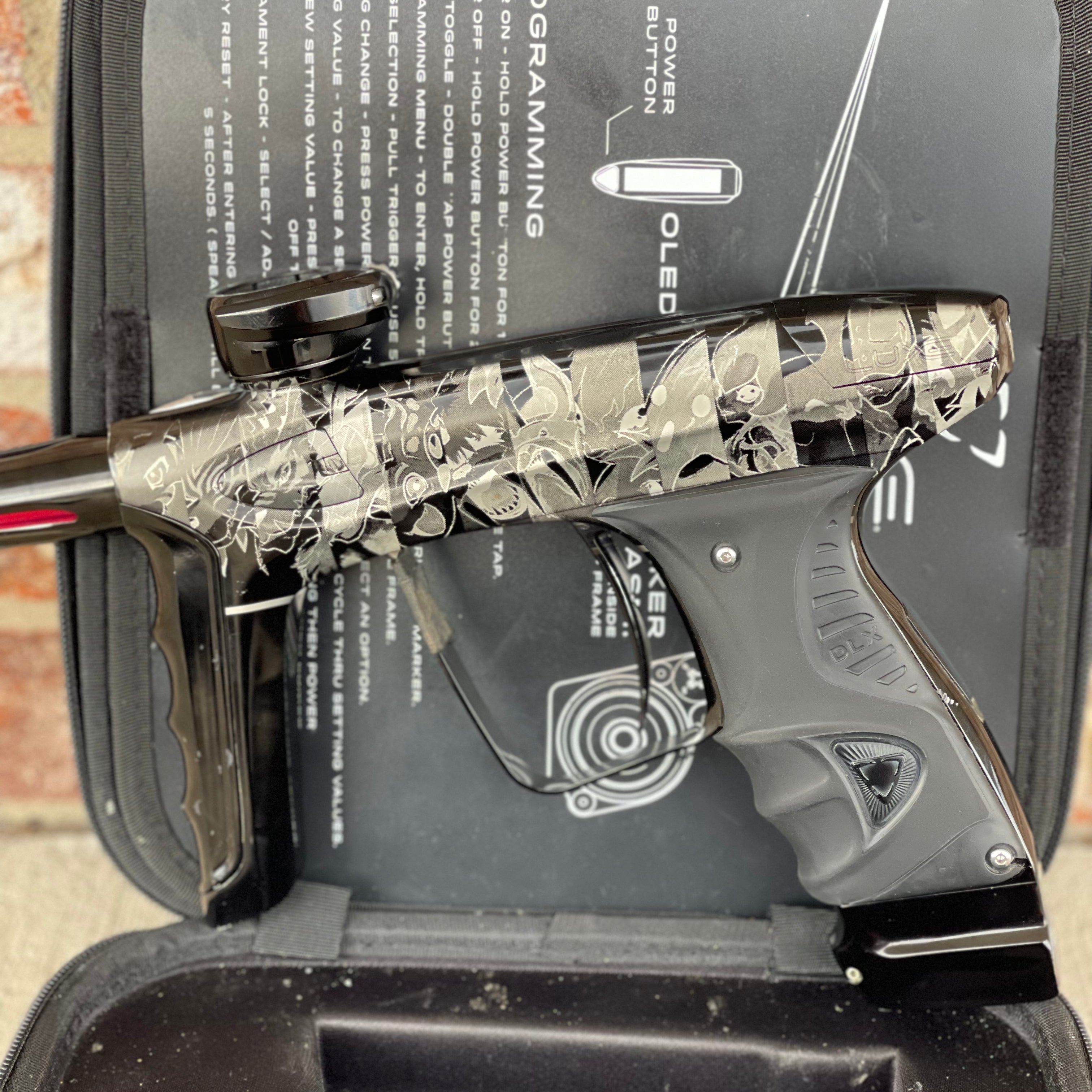 Used DLX Luxe Ice Paintball Gun - Black w/ Laser Engraving