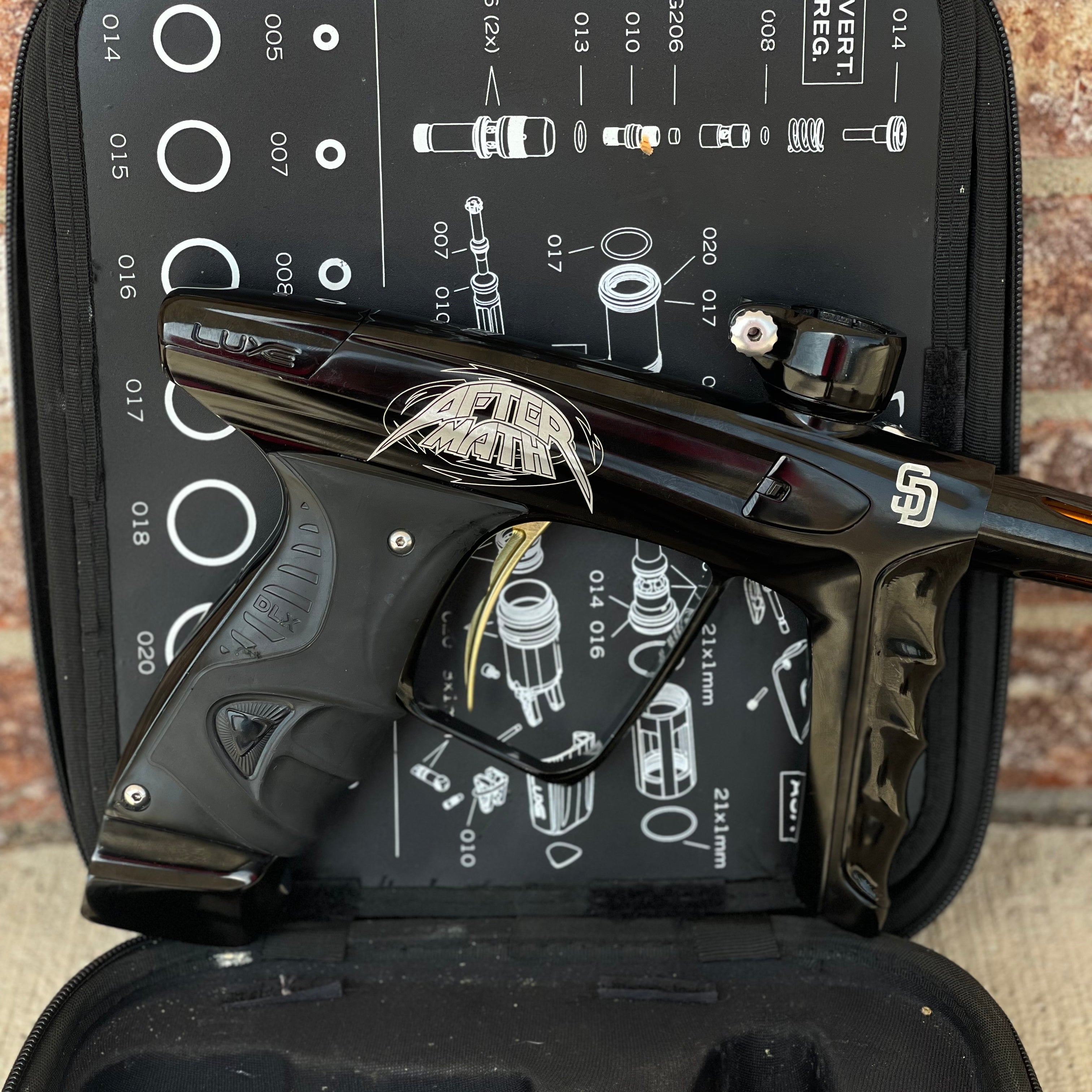 Used DLX Luxe X Paintball Gun - Gloss Black - LE Aftermath Team Edition