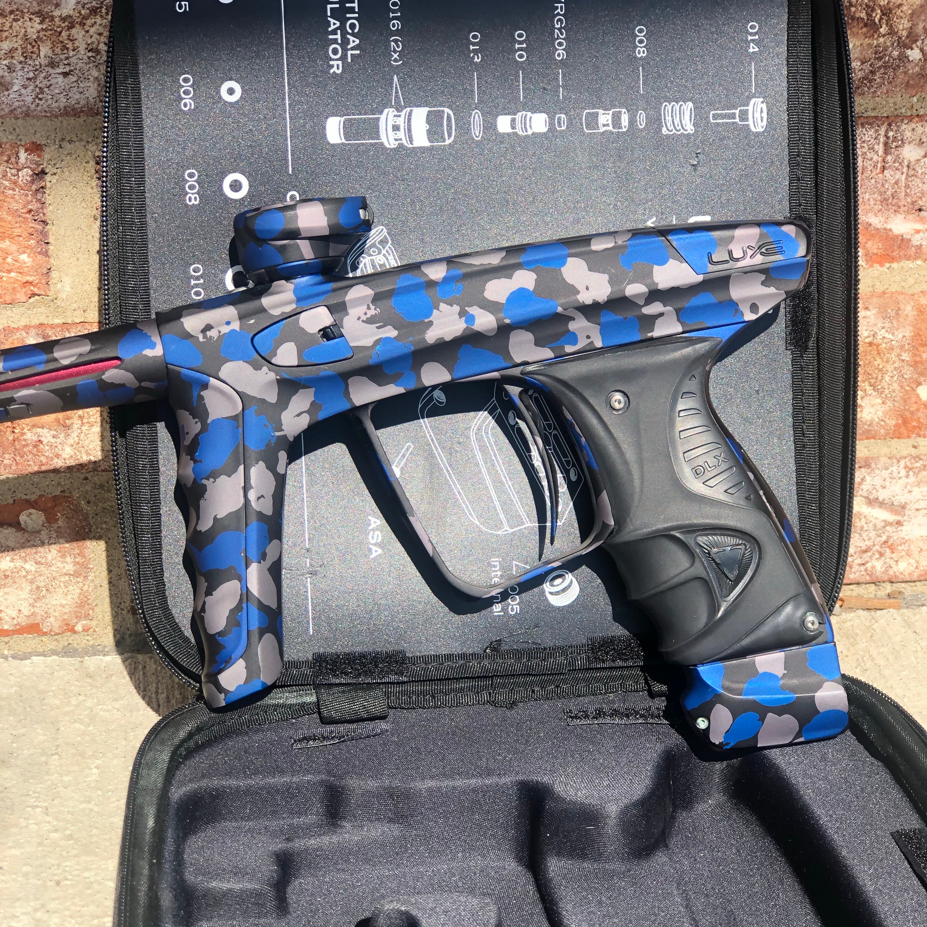 Used DLX Luxe X Paintball Gun - Midnight Camo