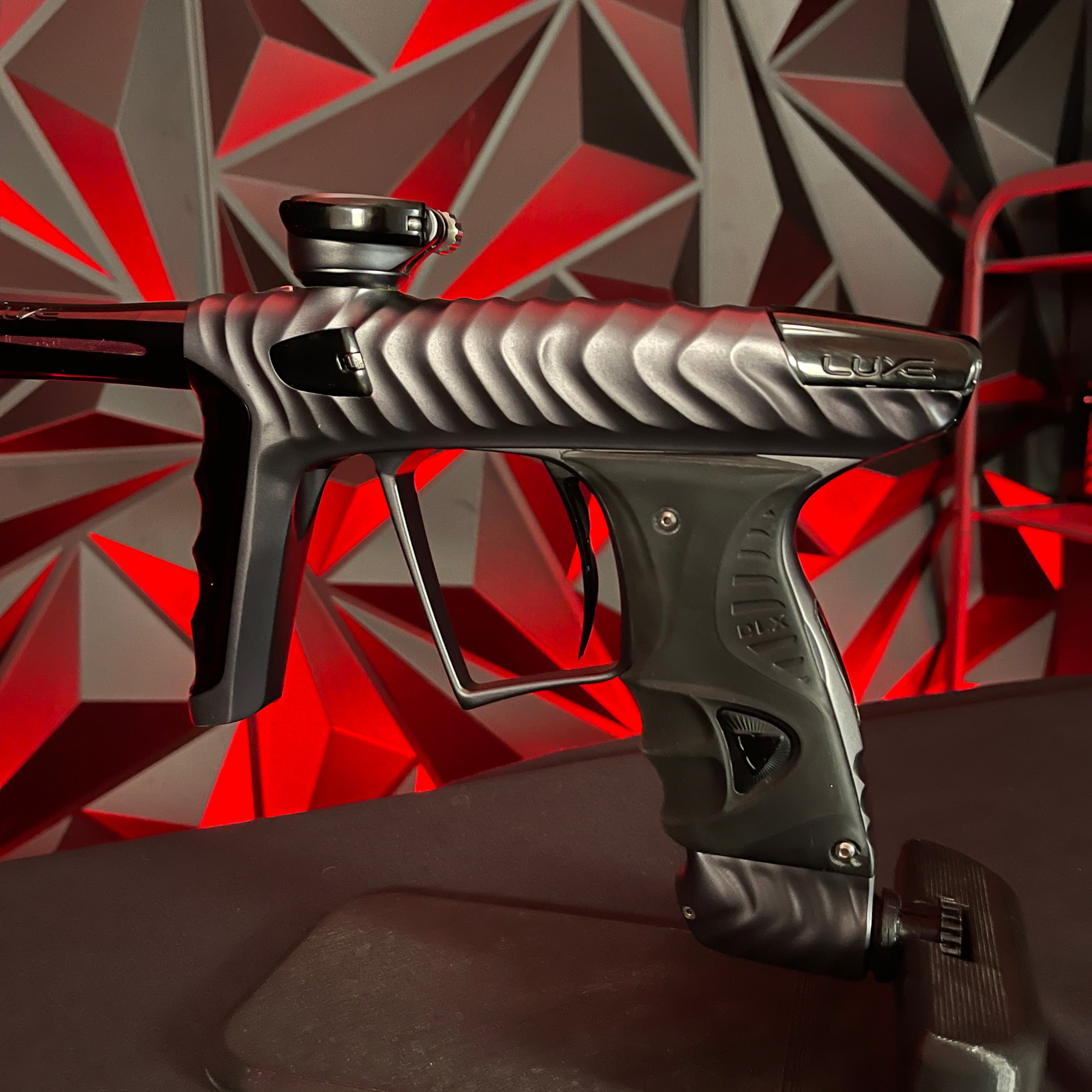 Used DLX Luxe X/HK Army Ripper Paintball Gun - Dust Pewter/ Polished Black