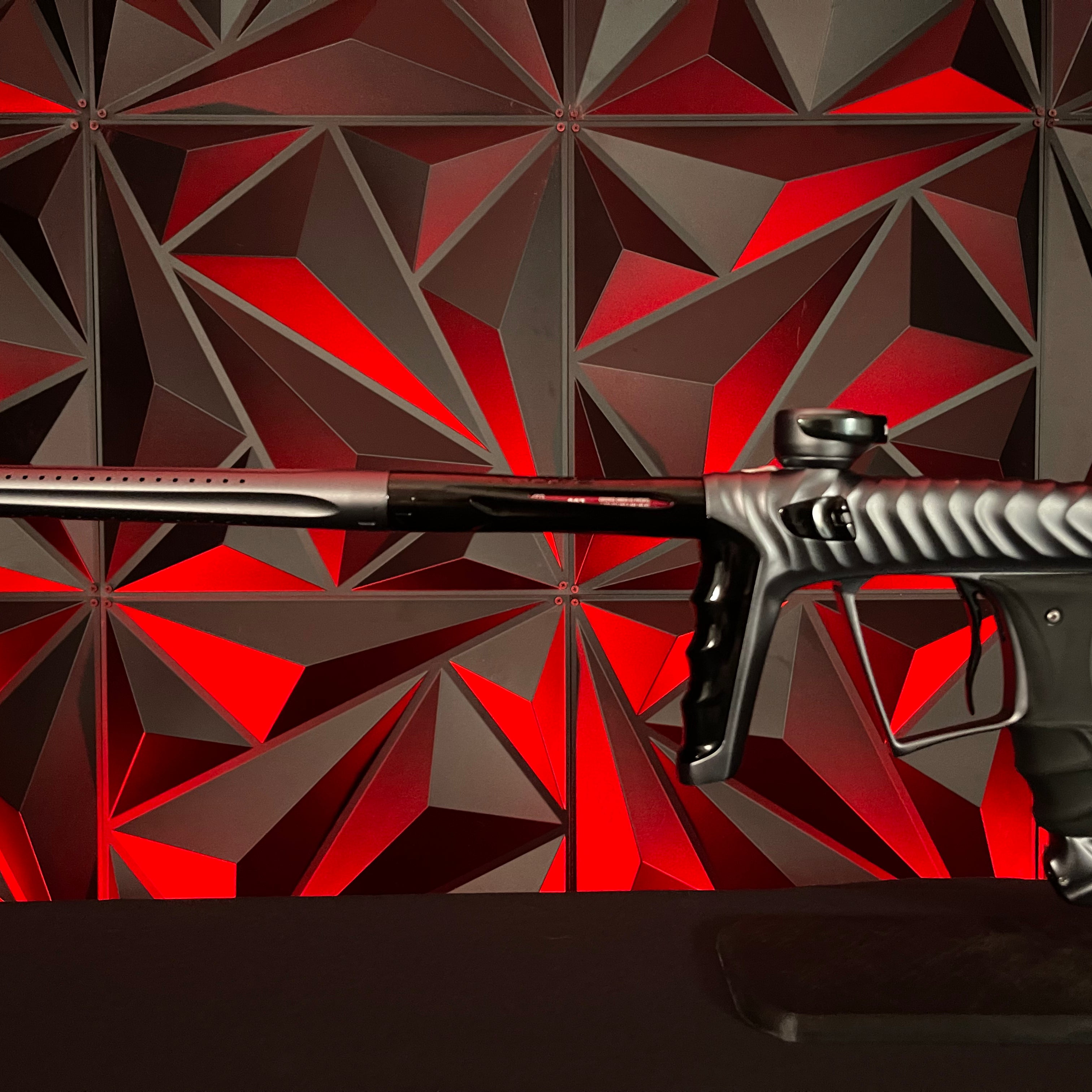 Used DLX Luxe X/HK Army Ripper Paintball Gun - Dust Pewter/ Polished Black w/ Deuce Trigger