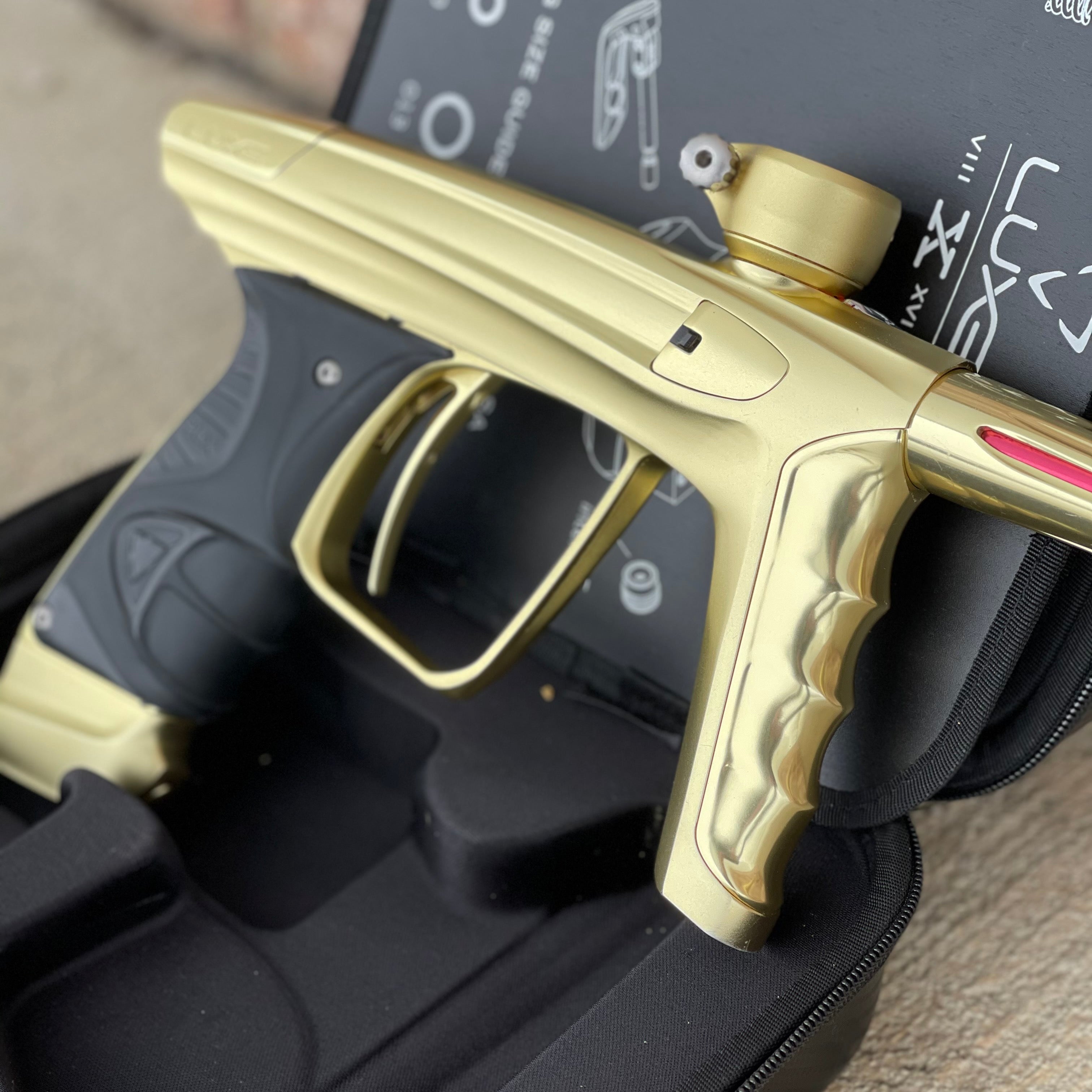 Used DLX Luxe X Paintball Gun - Dust Gold / Polished Gold