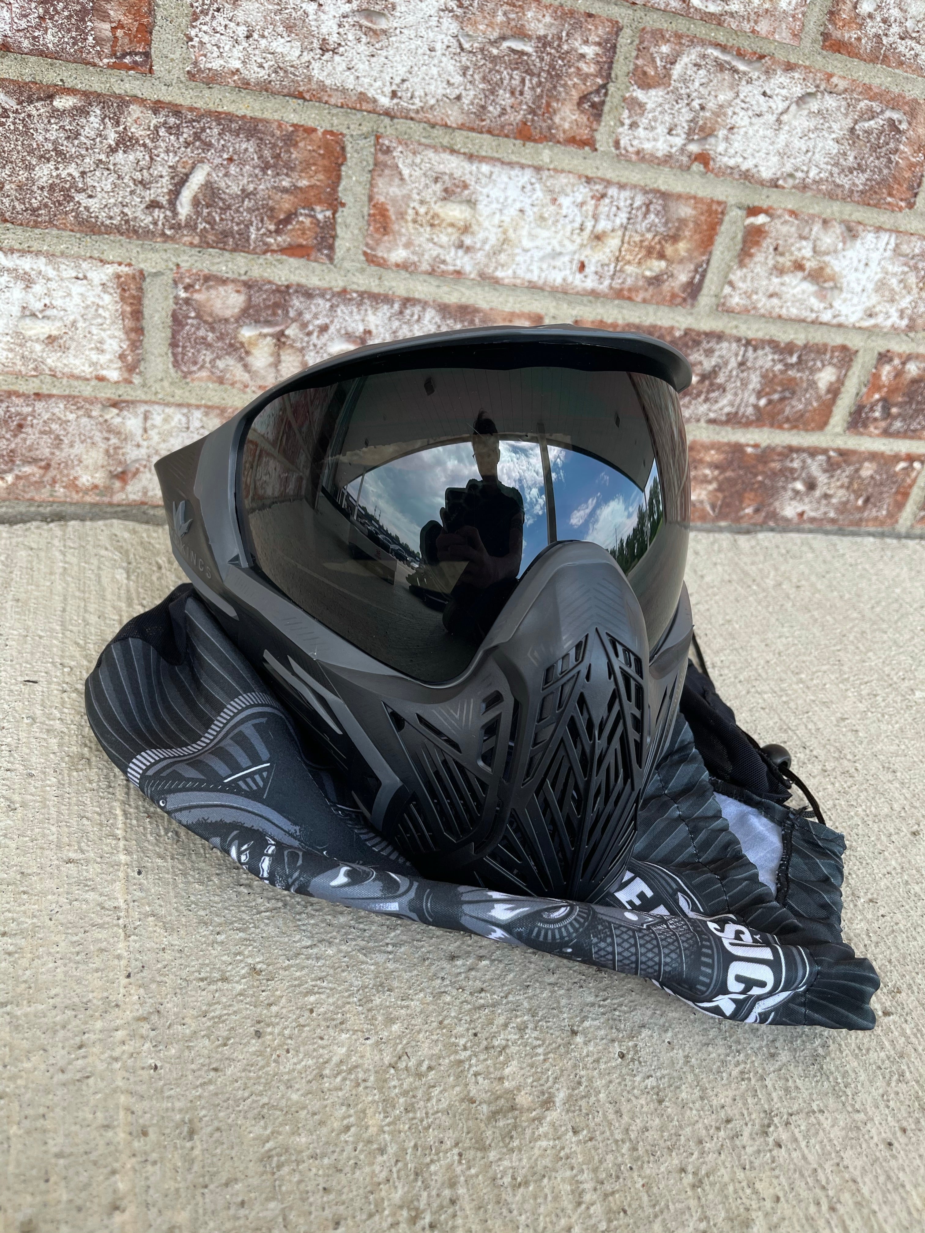 Used Bunker Kings CMD Paintball Mask - Black Ninja
