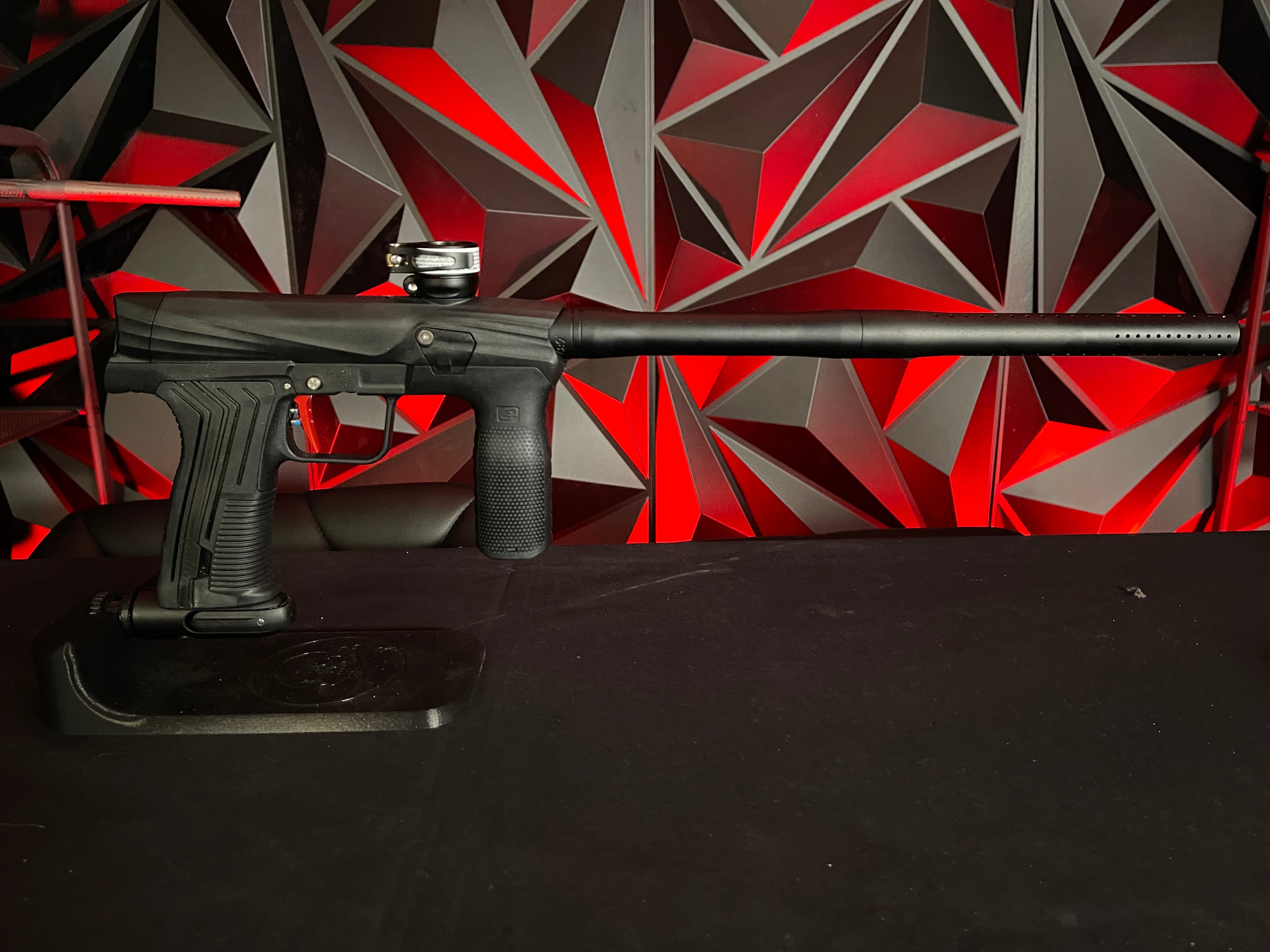 Used Planet Eclipse Etha 3M Paintball Marker - Black w/ Red Fang Trigger