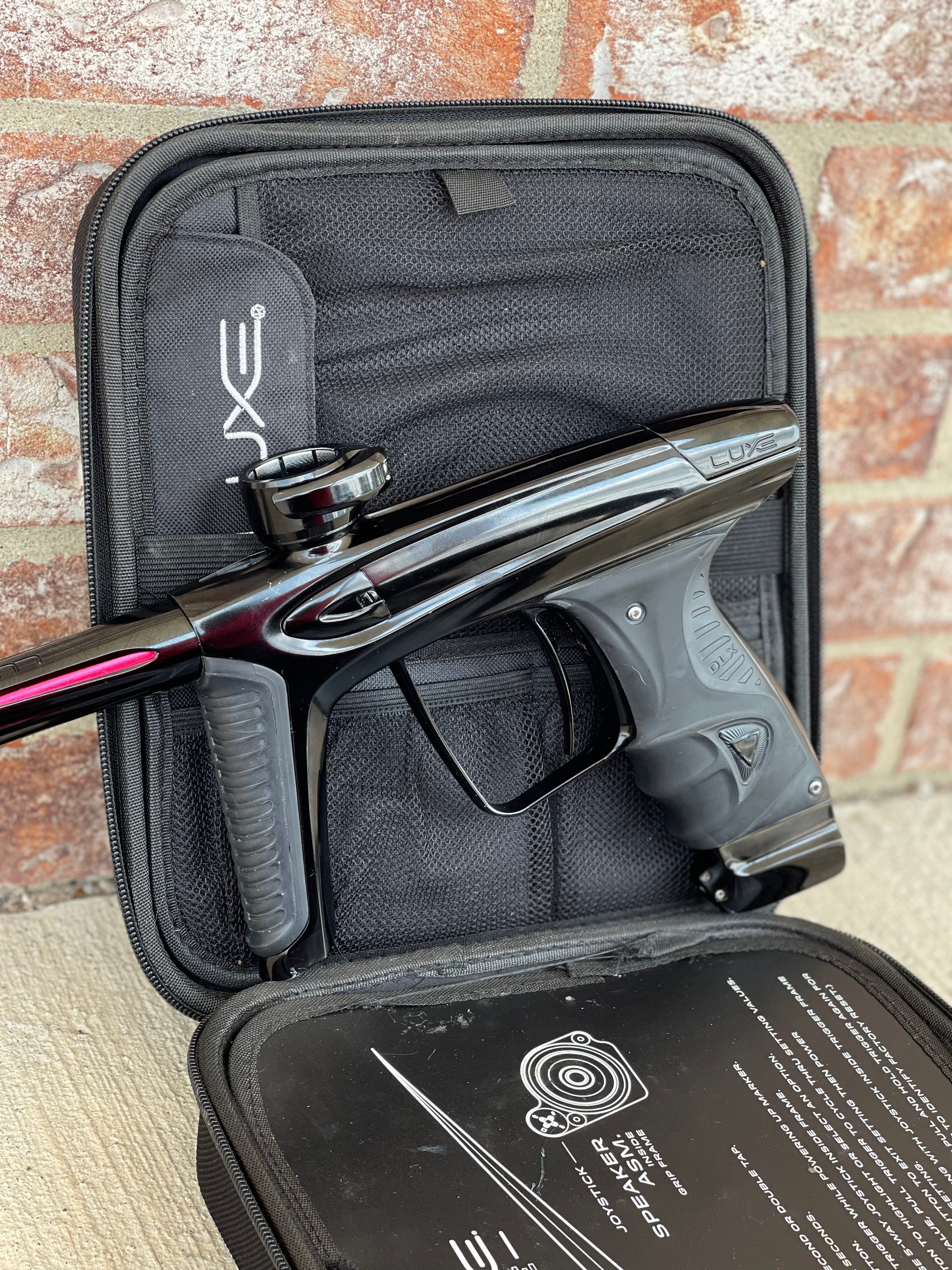 Used DLX Luxe Ice Paintball Gun - Gloss Black w/ Encore Bolt