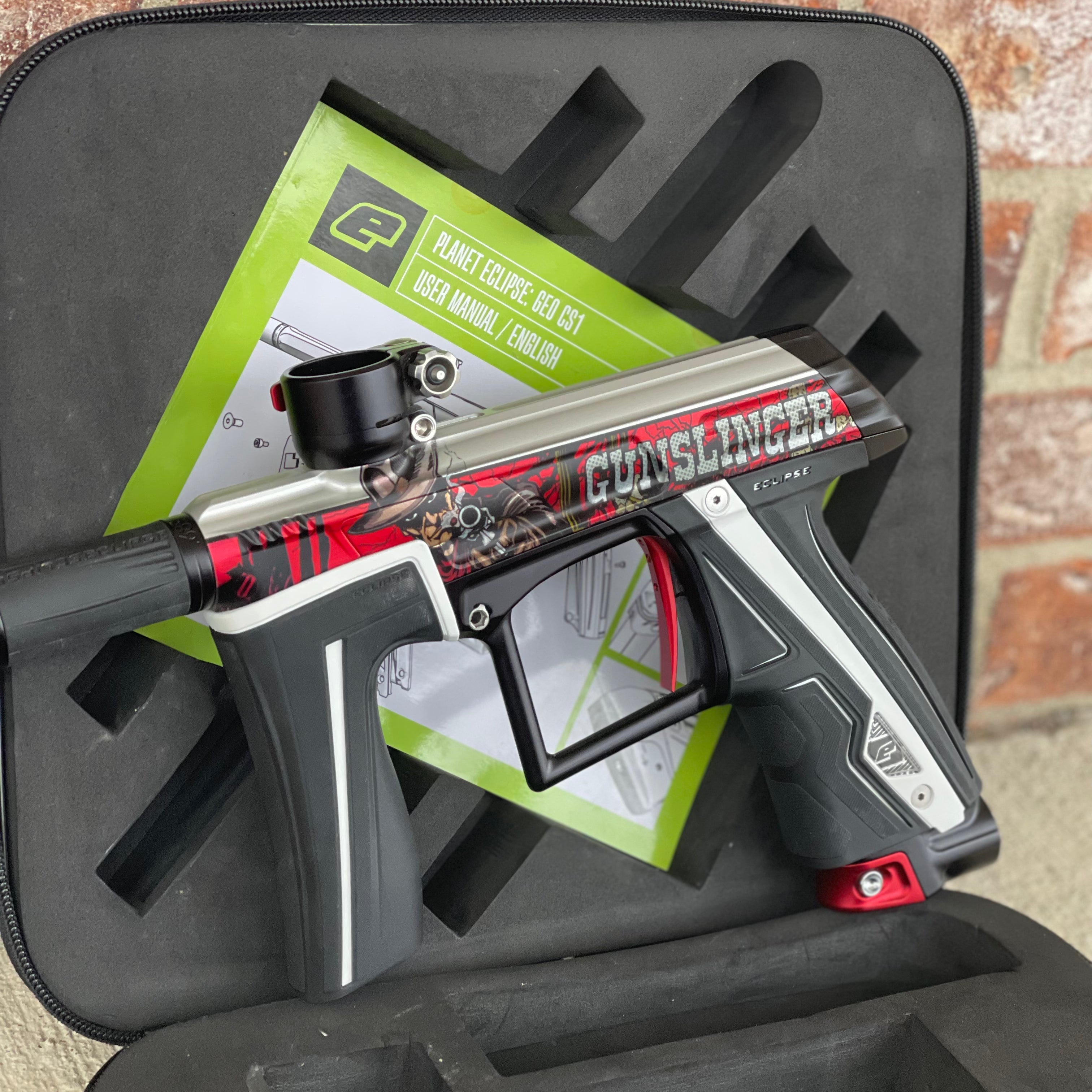 Used Planet Eclipse Cs1.5 Paintball Gun - LE Gunslinger #5 w/ 3 Core FL Tips and Matching Carbon Fiber FL Barrel