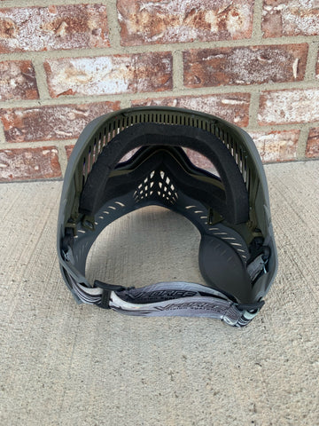 Used V-Force Grill Paintball Mask - Olive on Grey