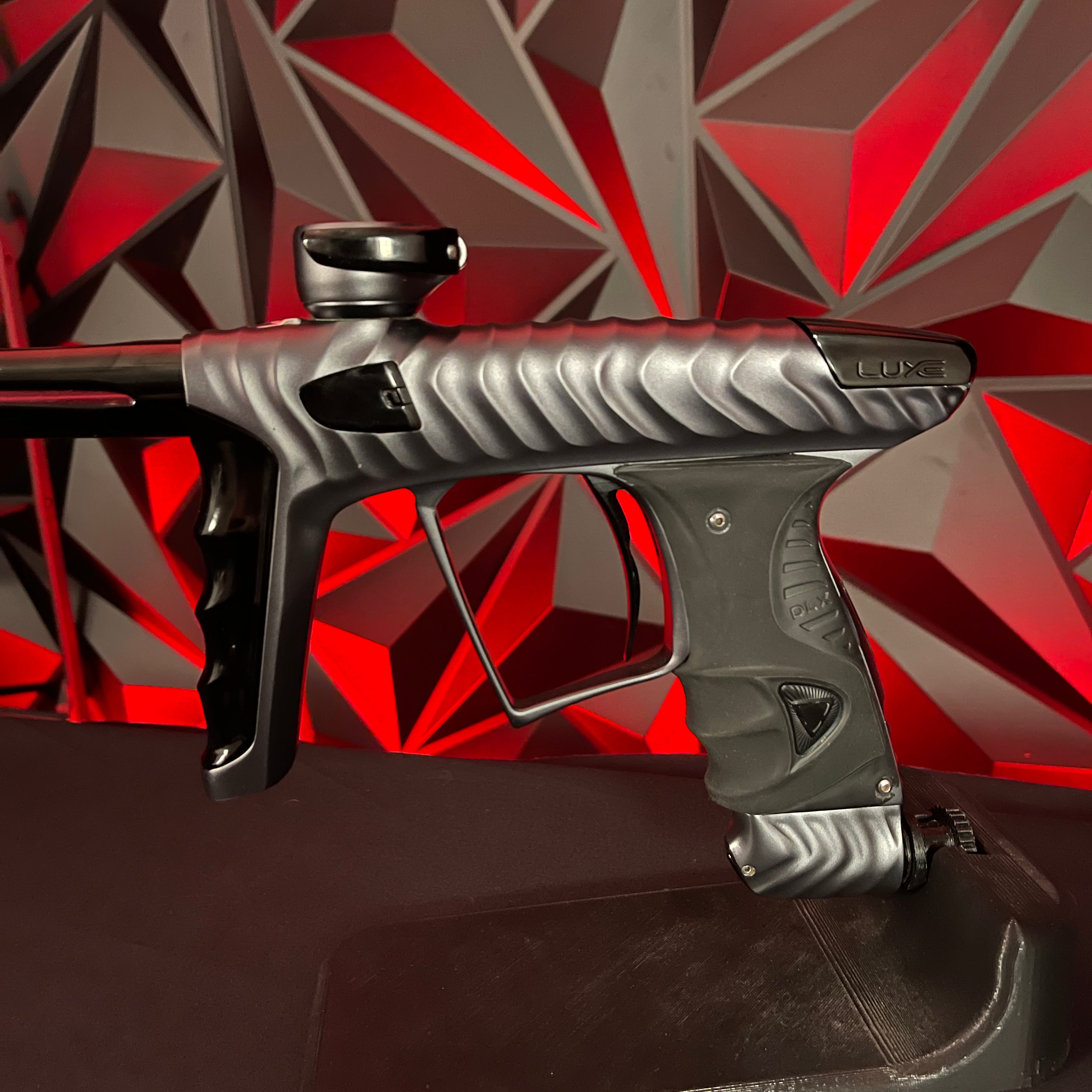Used DLX Luxe X/HK Army Ripper Paintball Gun - Dust Pewter/ Polished Black
