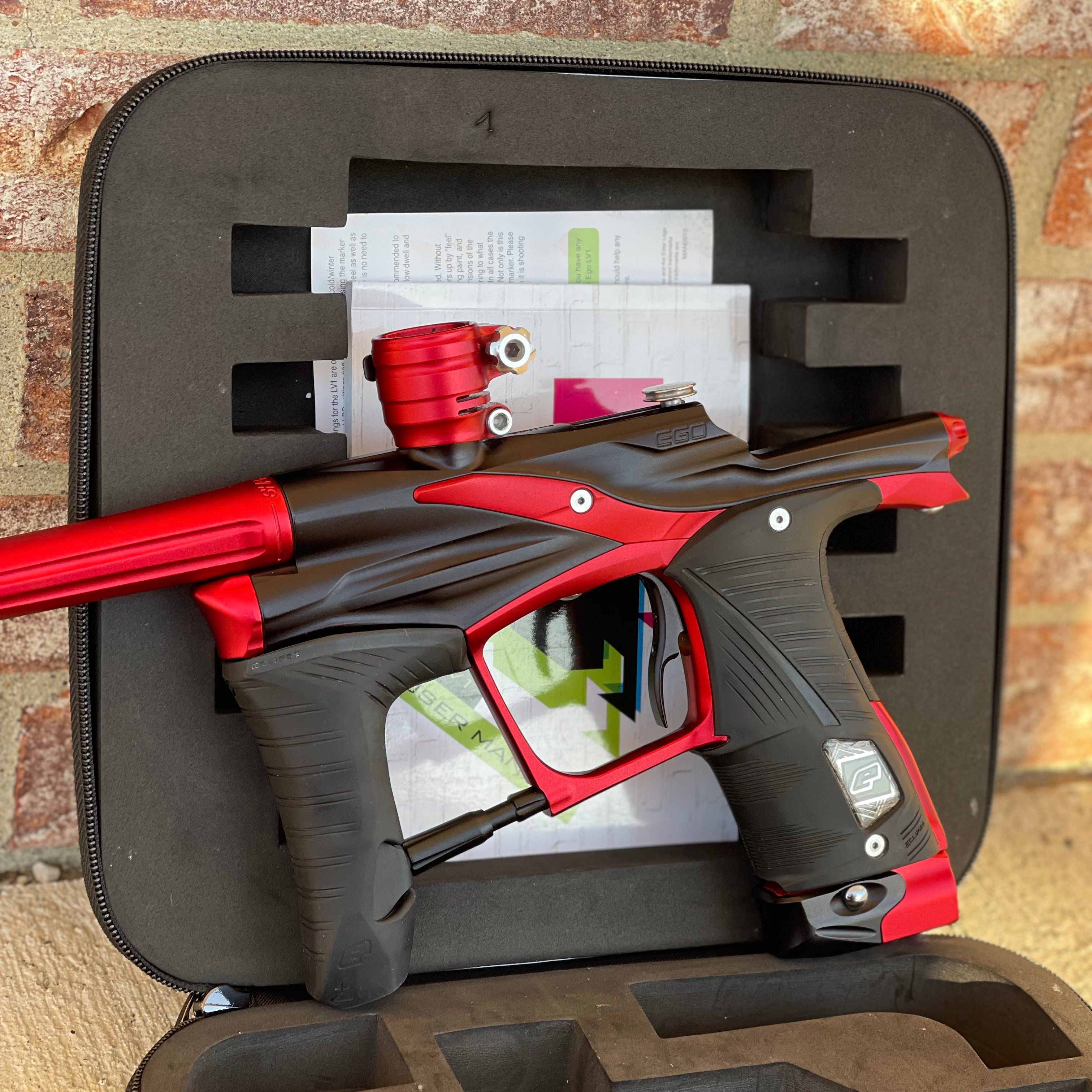 Used Planet Eclipse LV1.1 Paintball Gun - Dark Trooper (Black/Red)