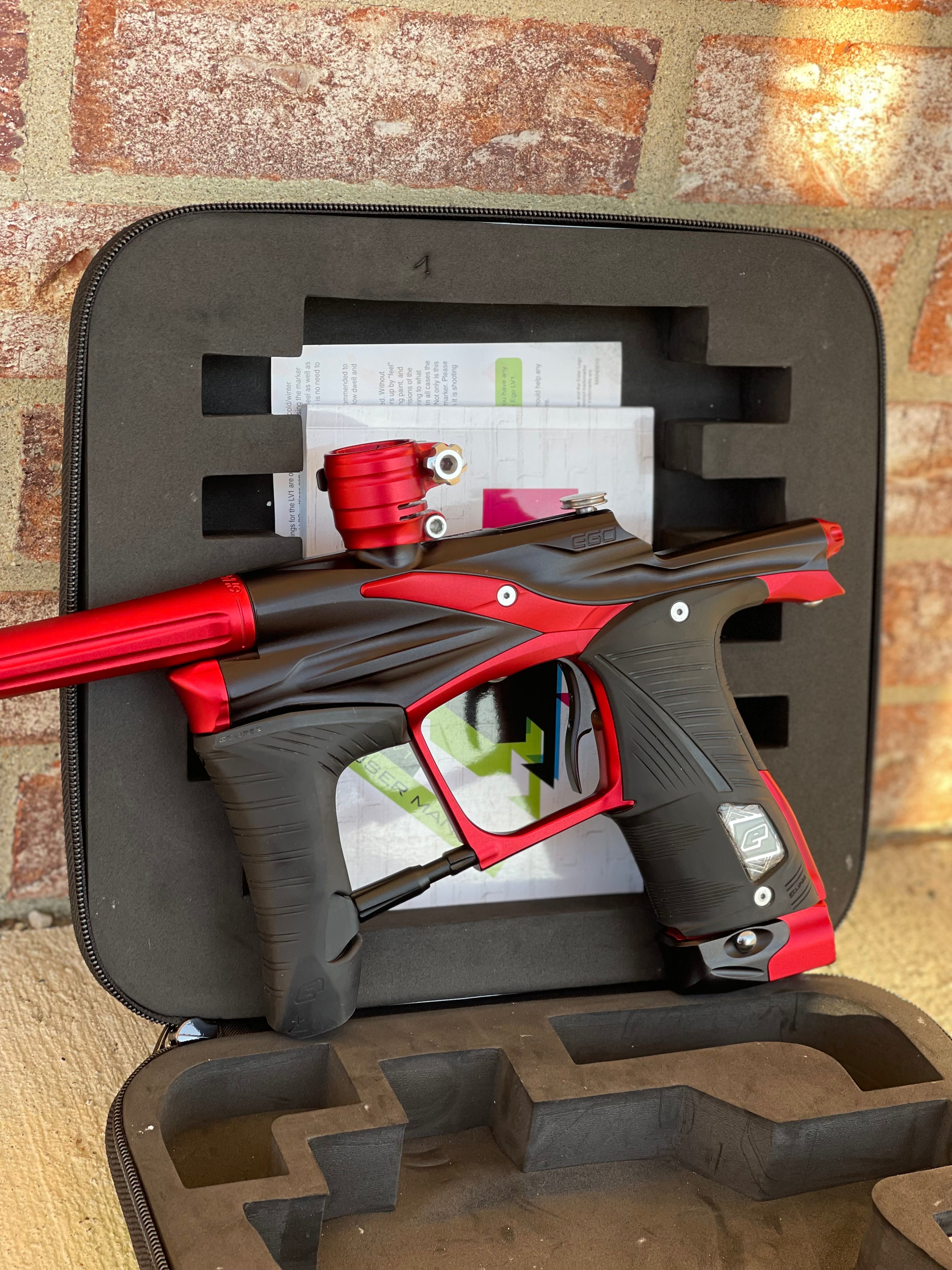 Used Planet Eclipse LV1.1 Paintball Gun - Dark Trooper (Black/Red)