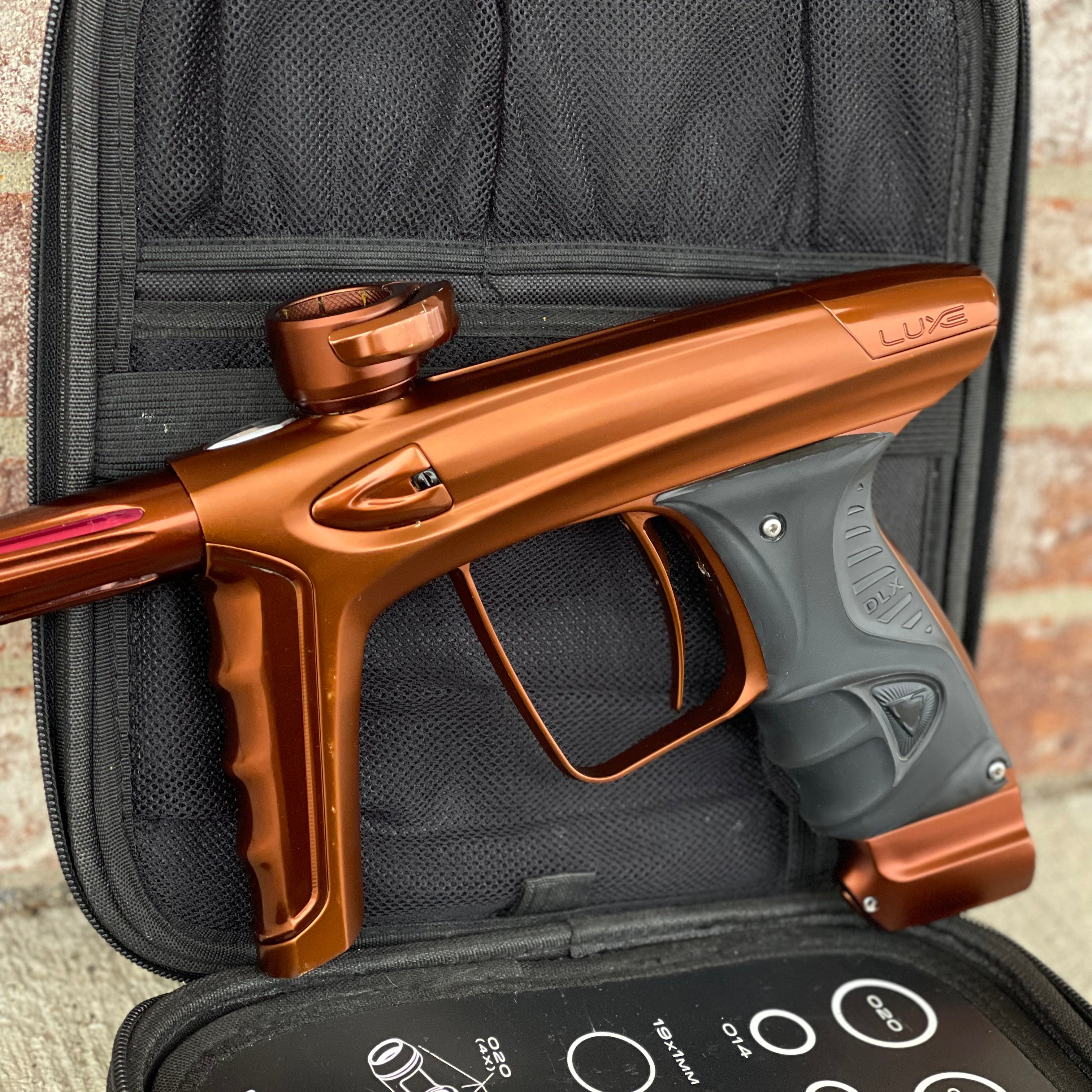 Used DLX Luxe Ice Paintball Gun - Dust Brown/Polished Brown