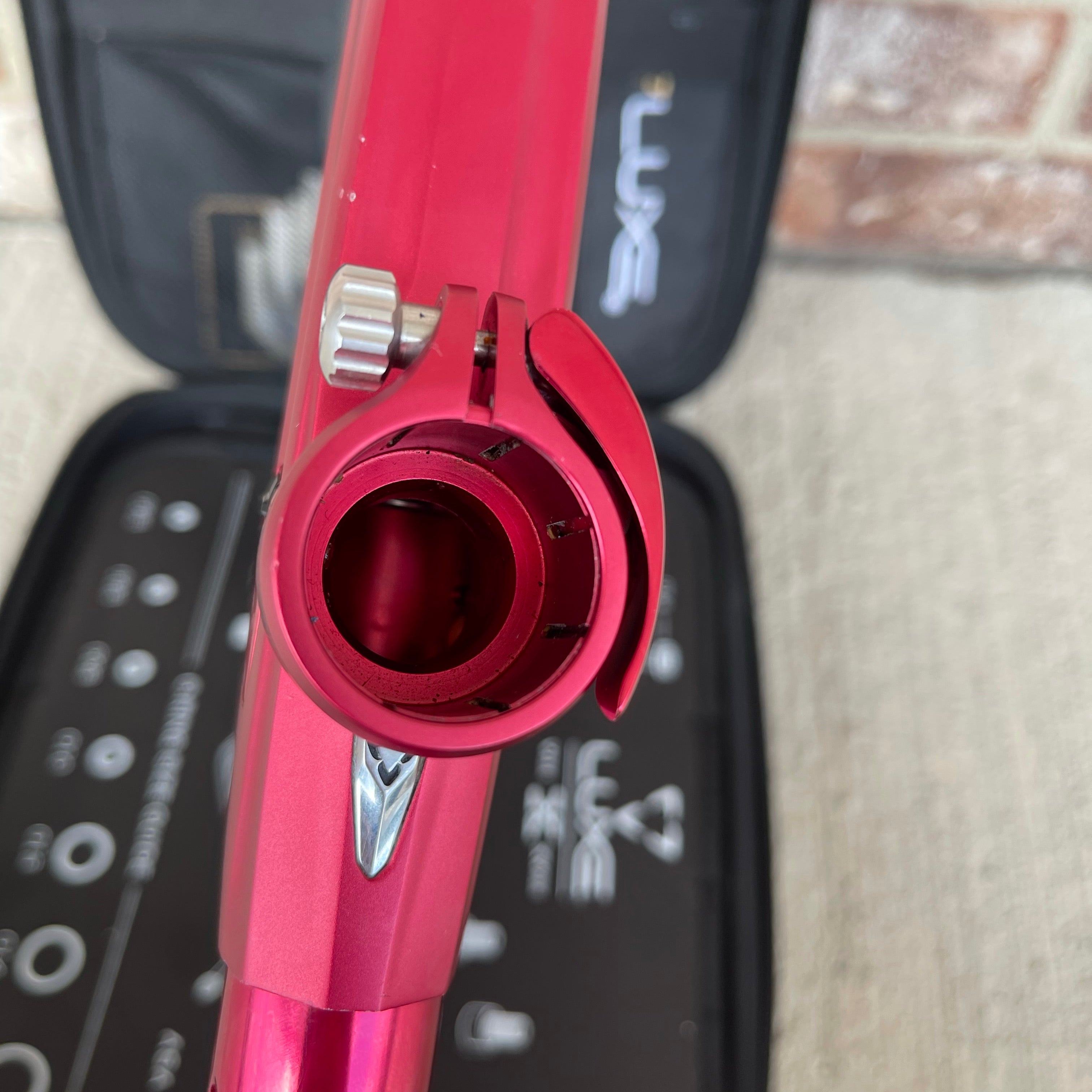Used DLX Luxe X Paintball Gun - Dust Red / Gloss Red