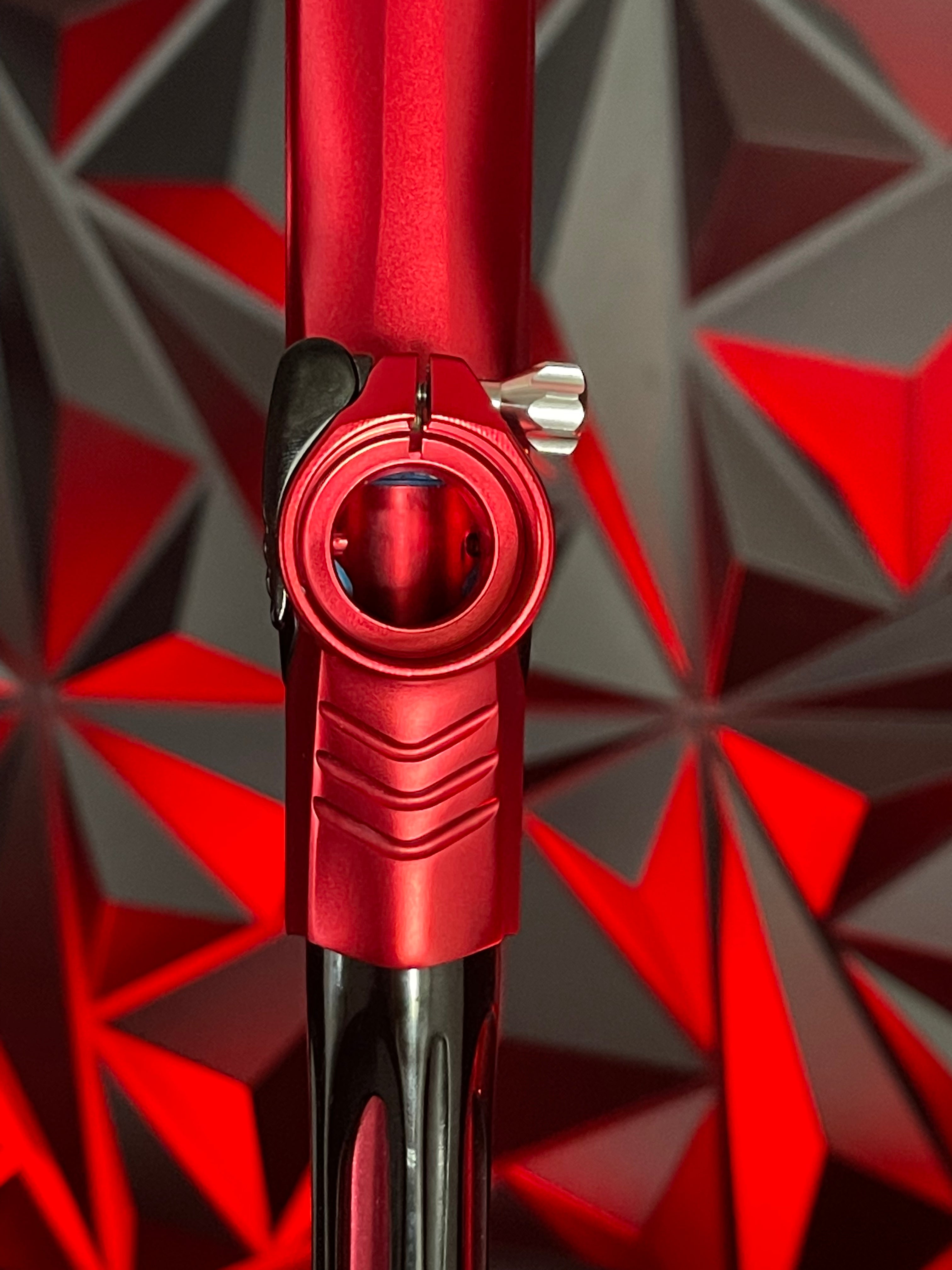 Used Shocker Amp Paintball Gun - Red w/ Earth Grip Kit & Black Grip Kit