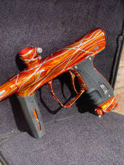Used Ultra Shocker XLS Paintball Gun - Fire and Ice - Splash Trigger Frame and CVO Frame
