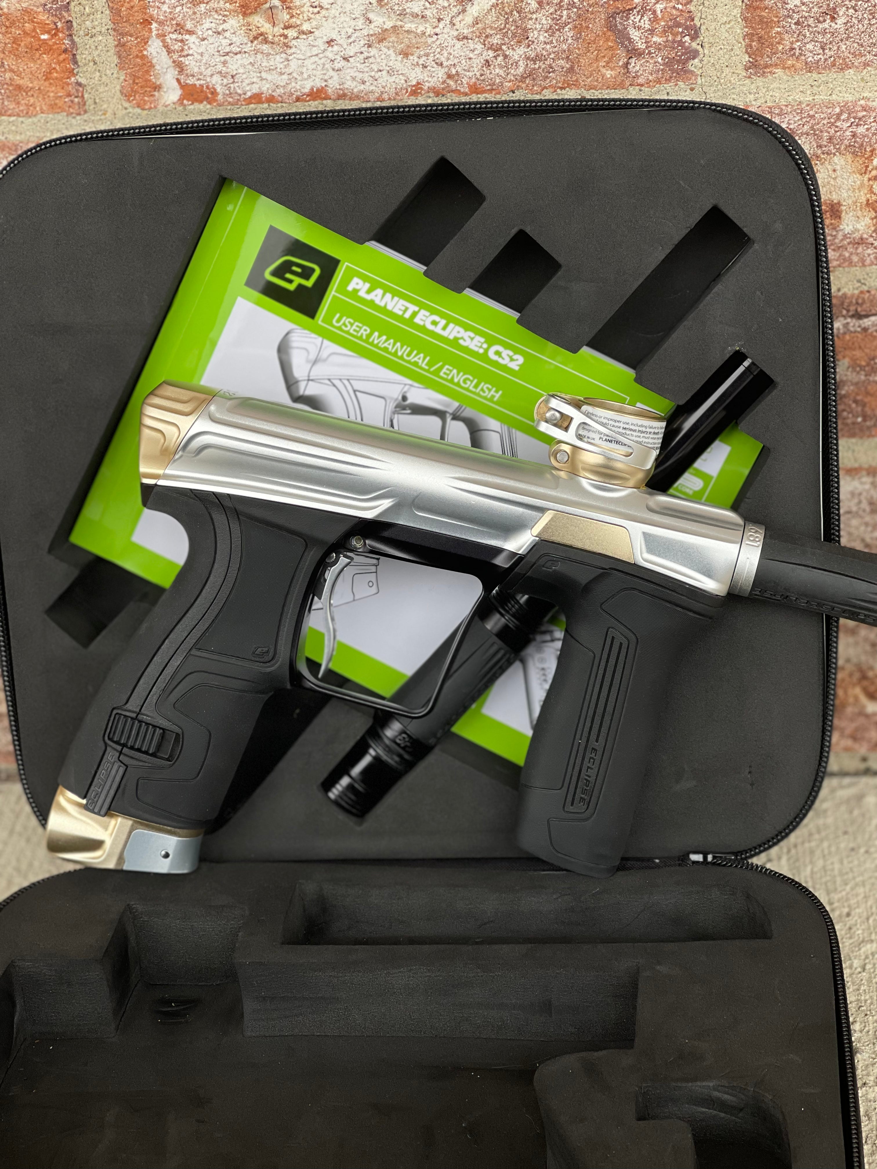Used Planet Eclipse CS2 Paintball Gun - Inca 2 w/ Black Frame and Silver Scythe Trigger