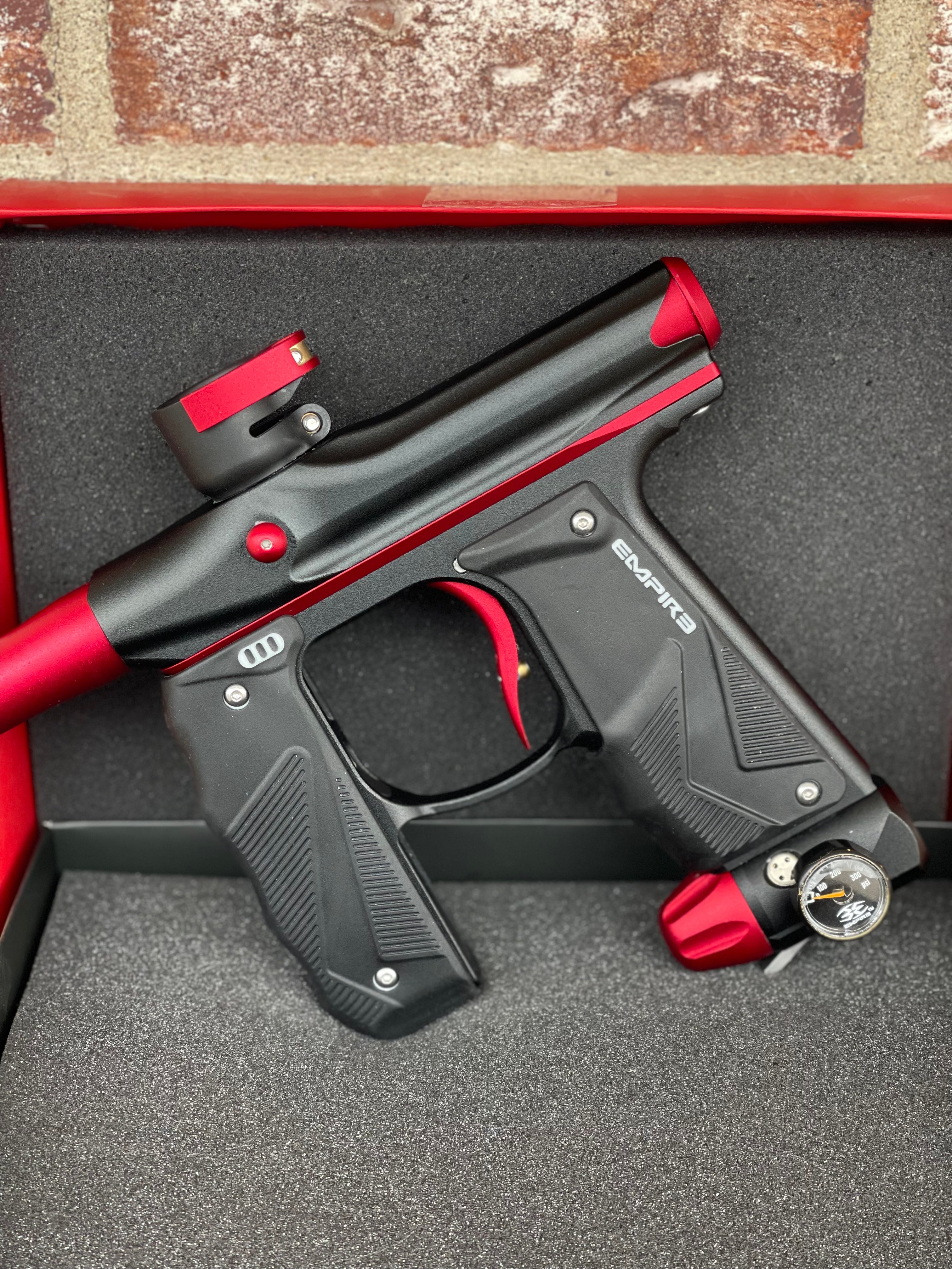 Used Empire Mini GS Paintball Gun- Black / Red