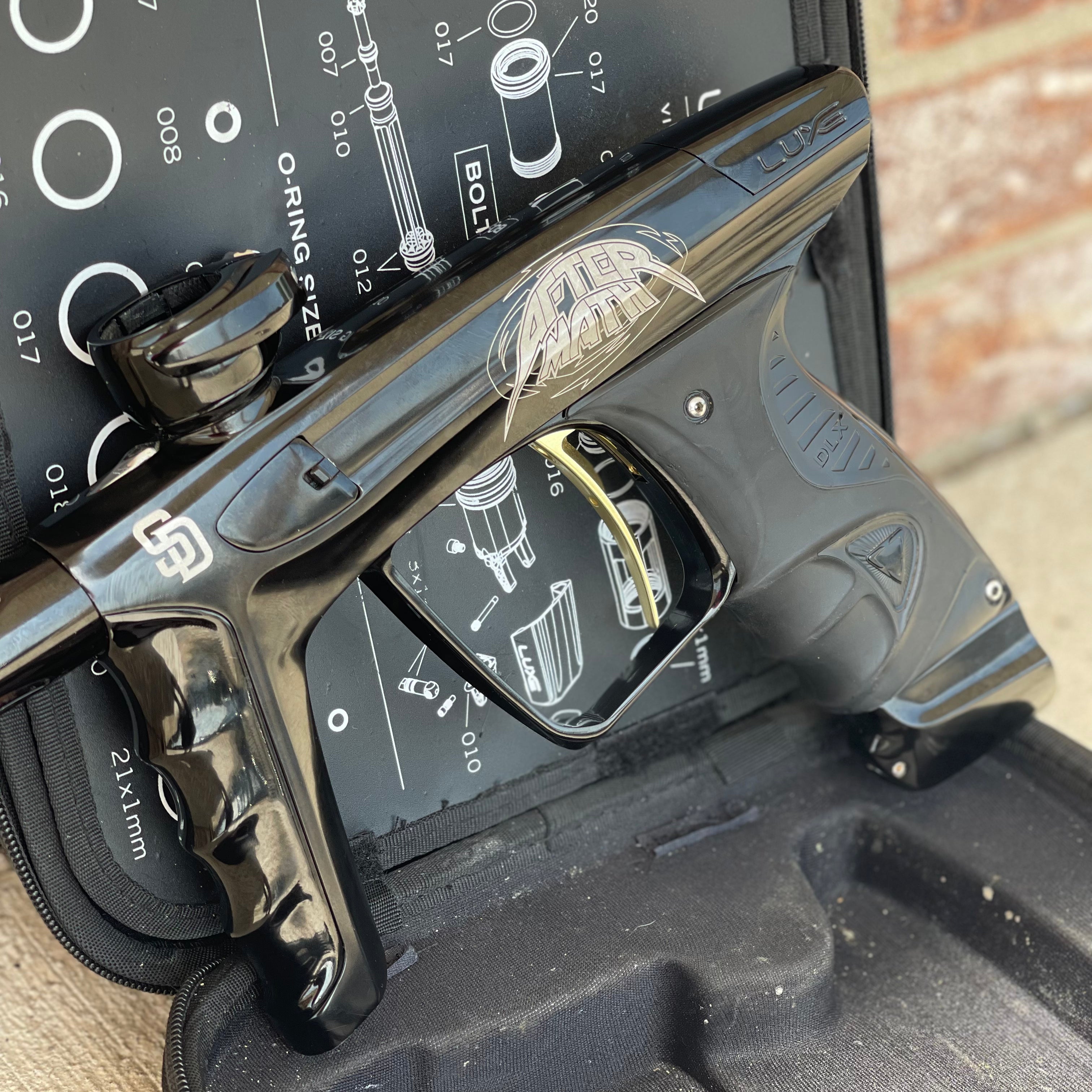 Used DLX Luxe X Paintball Gun - Gloss Black - LE Aftermath Team Edition