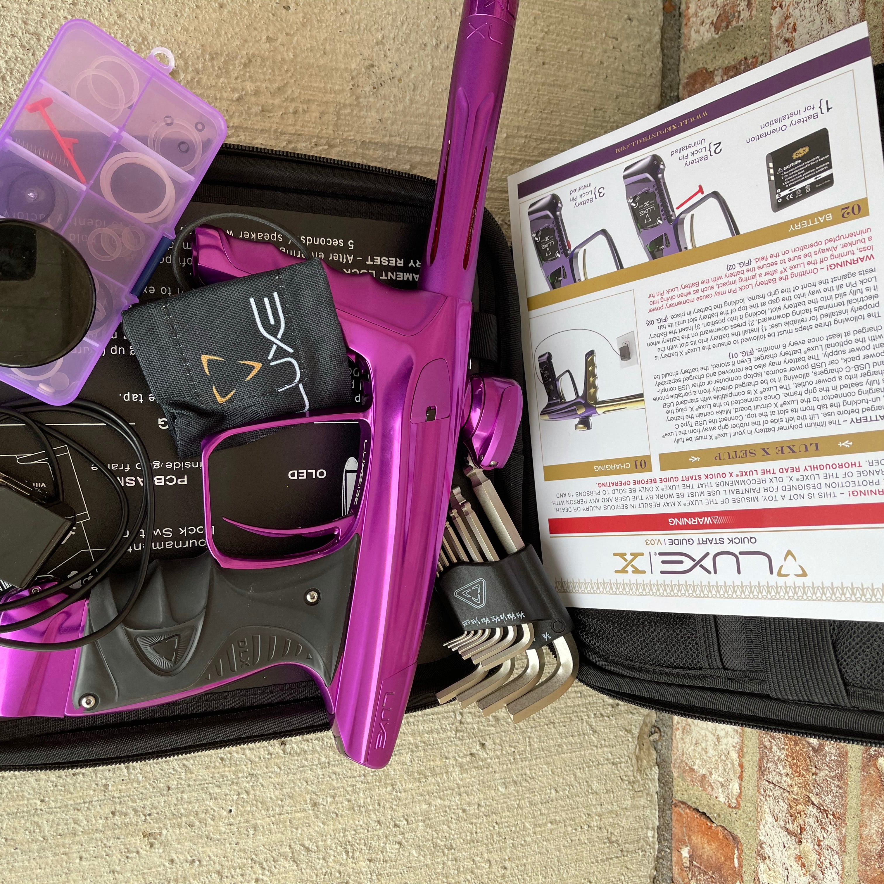 Used DLX Luxe X Paintball Gun - Gloss Purple / Dust Purple
