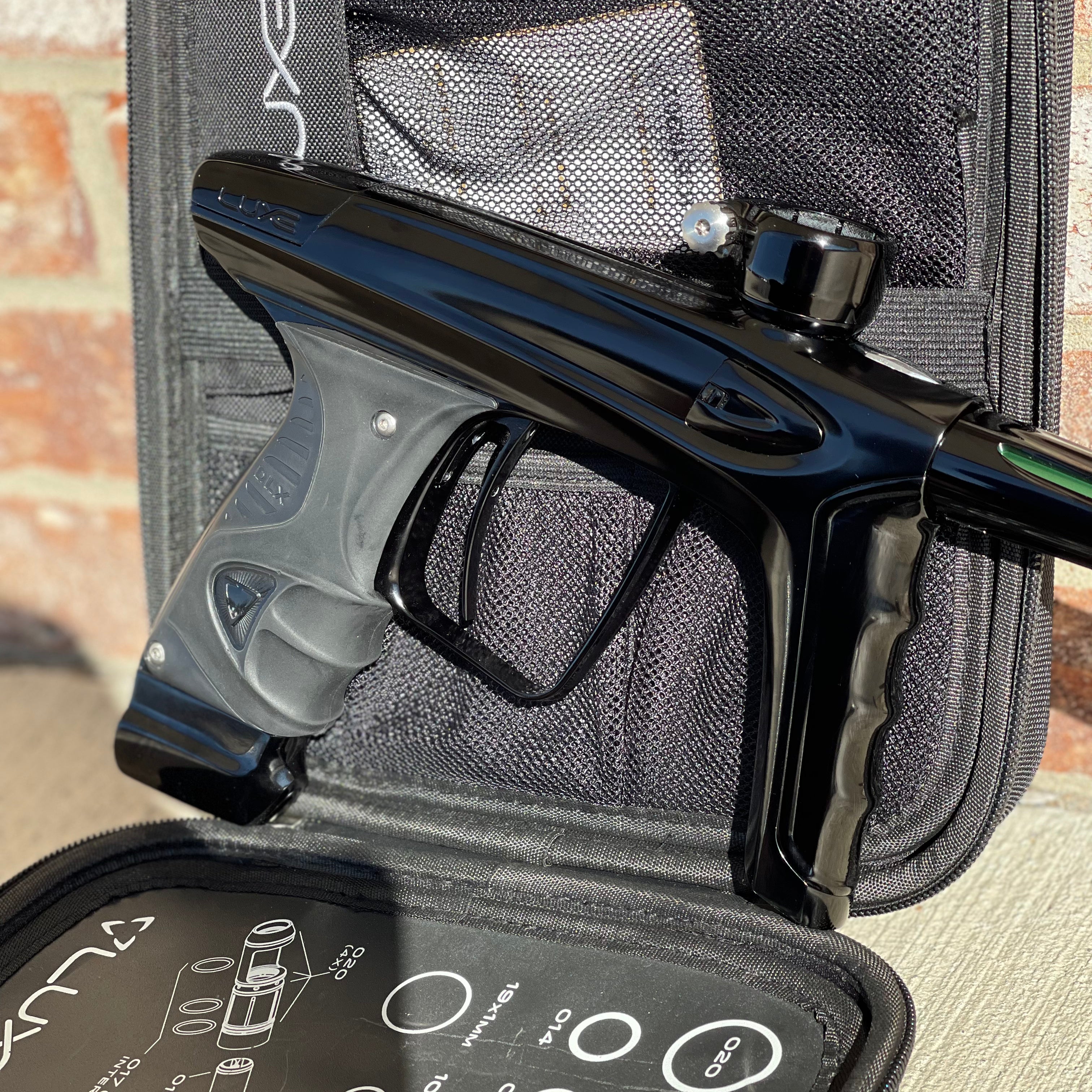 Used DLX Luxe Ice Paintball Gun - Polished Black w/ Encore Bolt