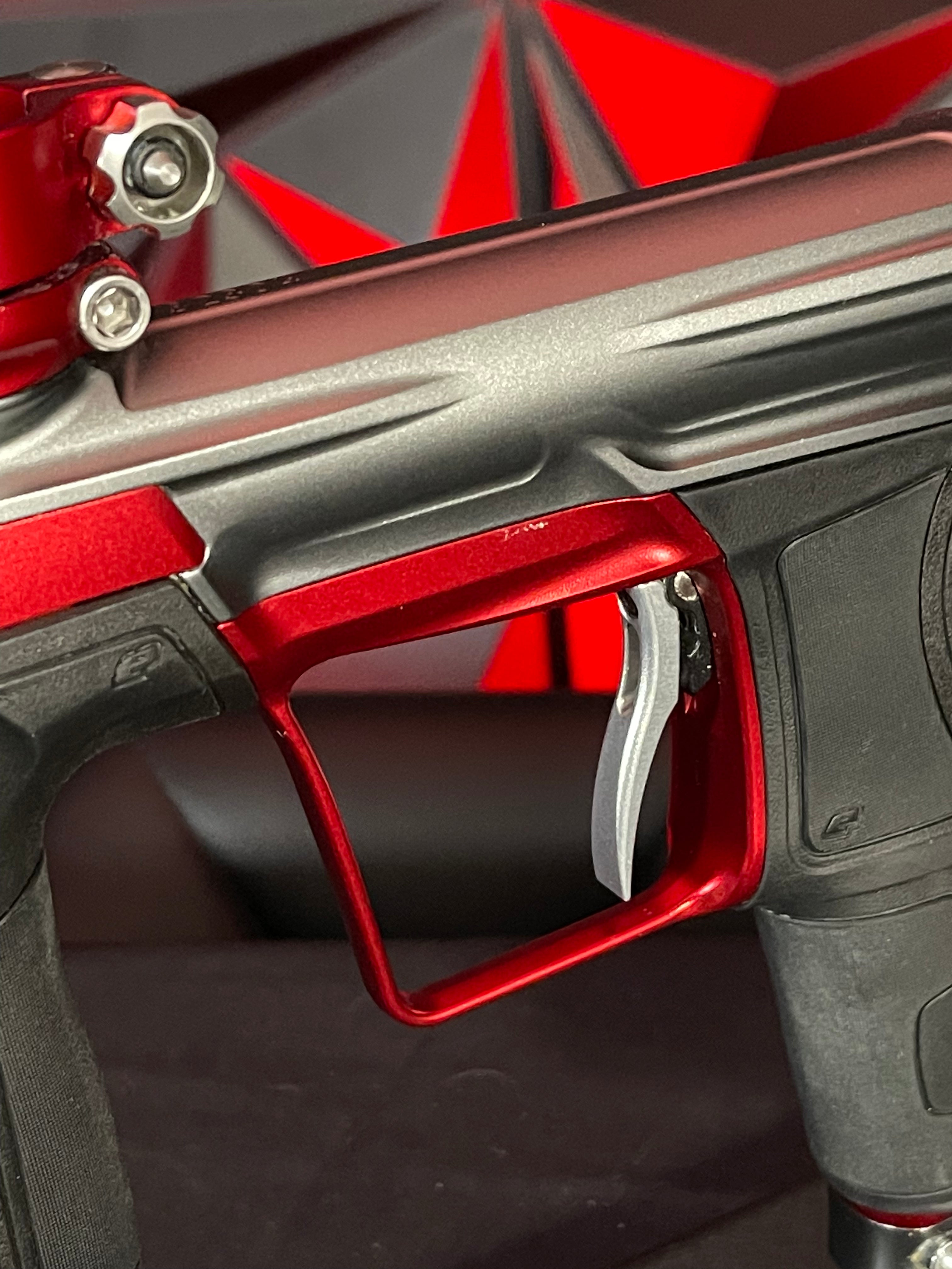 Used Planet Eclipse CS2 Paintball Marker- Grey / Red w/ 2 FL Backs