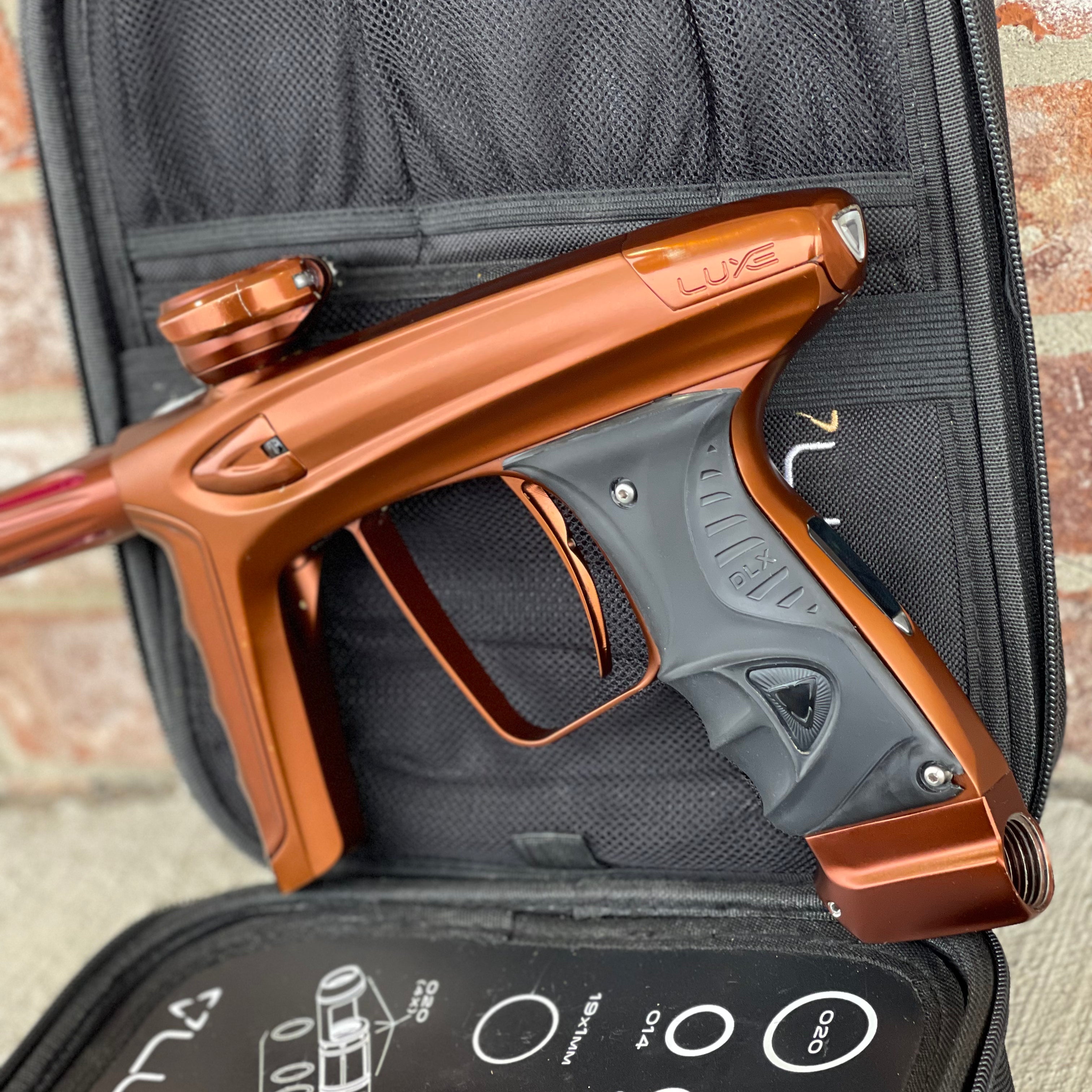 Used DLX Luxe Ice Paintball Gun - Dust Brown/Polished Brown