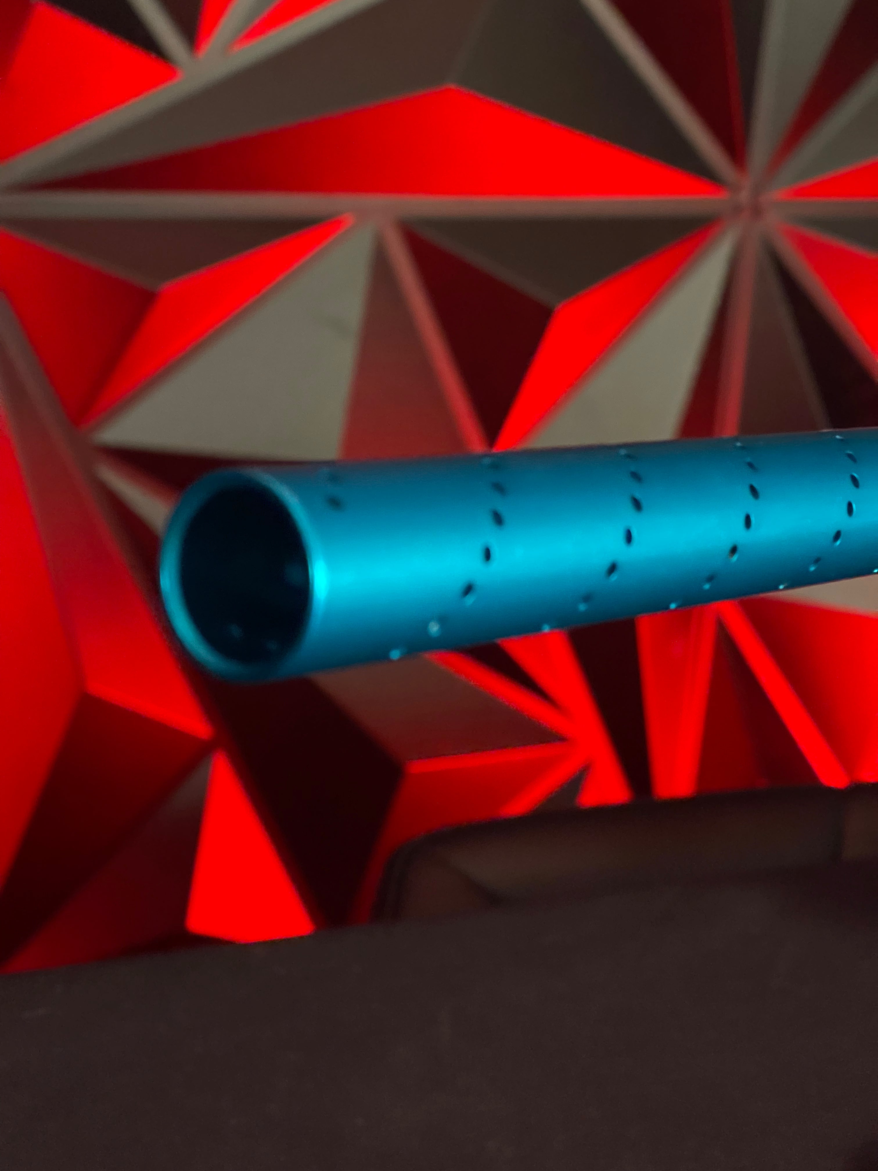 Used Shocker Amp Paintball Gun - Teal w/ Infamous Deuce Trigger