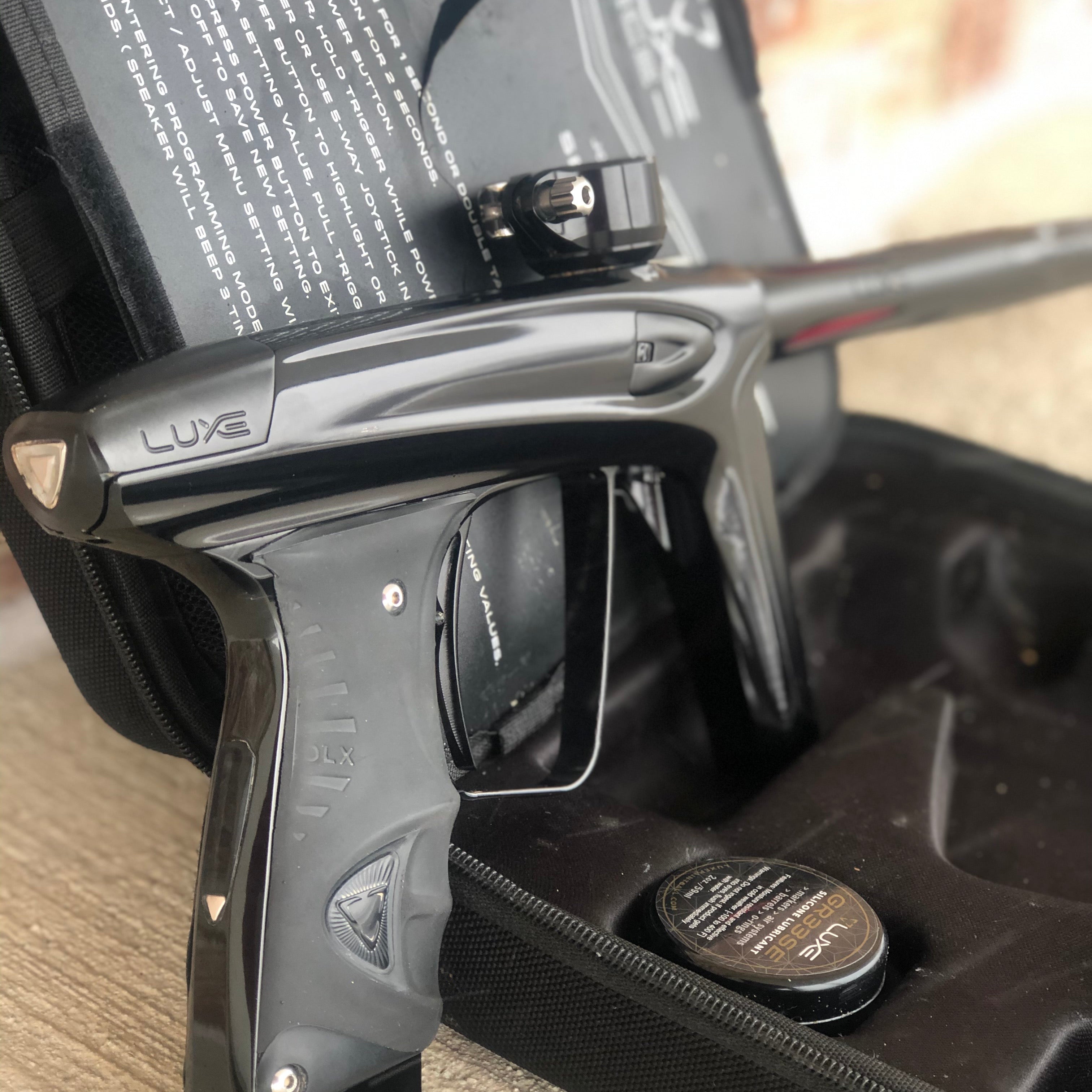 Used DLX Luxe Ice Paintball Marker - Gloss Black/Dust Black
