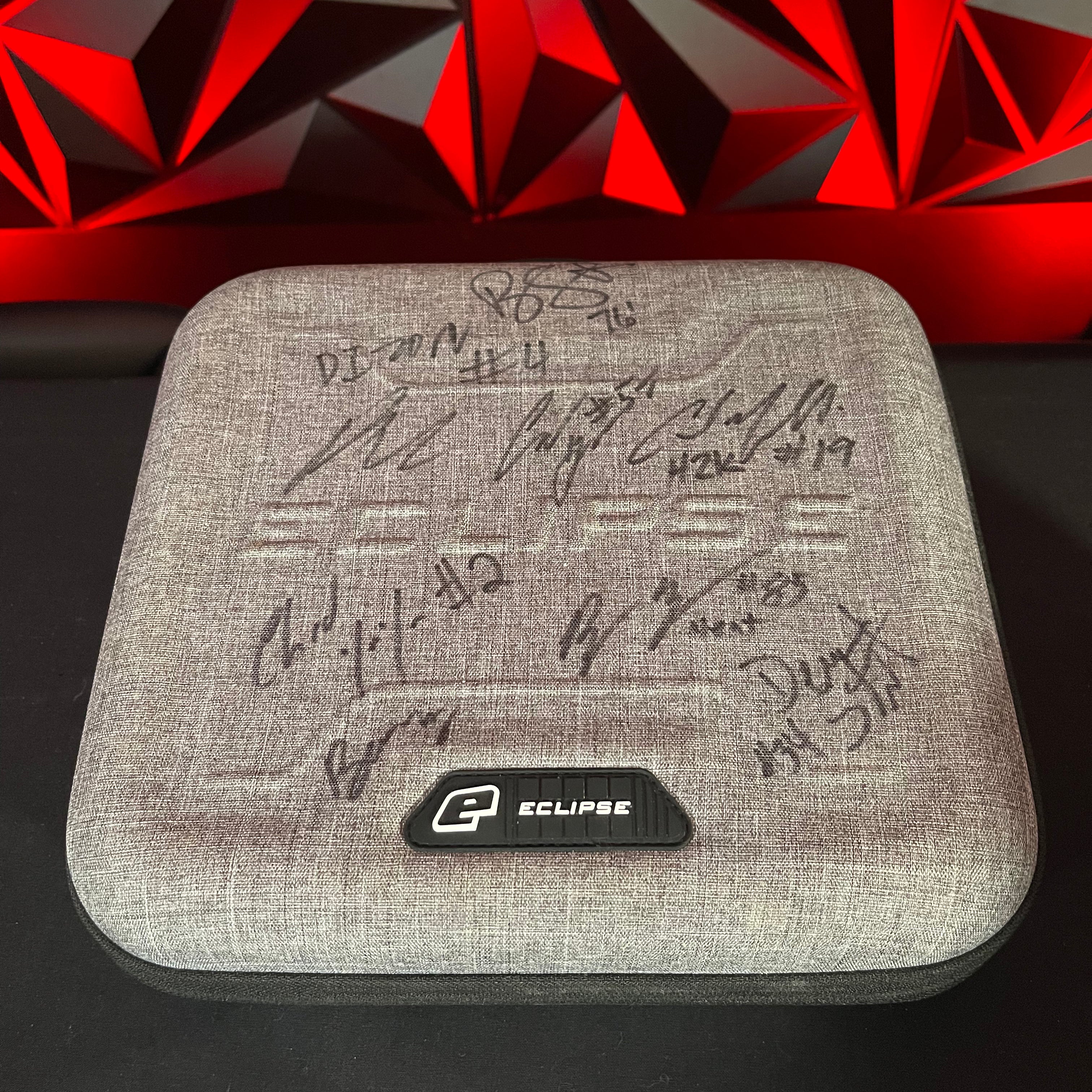 Used Planet Eclipse LV2 Paintball Gun - Blue/Bronze w/ Silencio Power Grip Back *Houston Heat Signed Case*