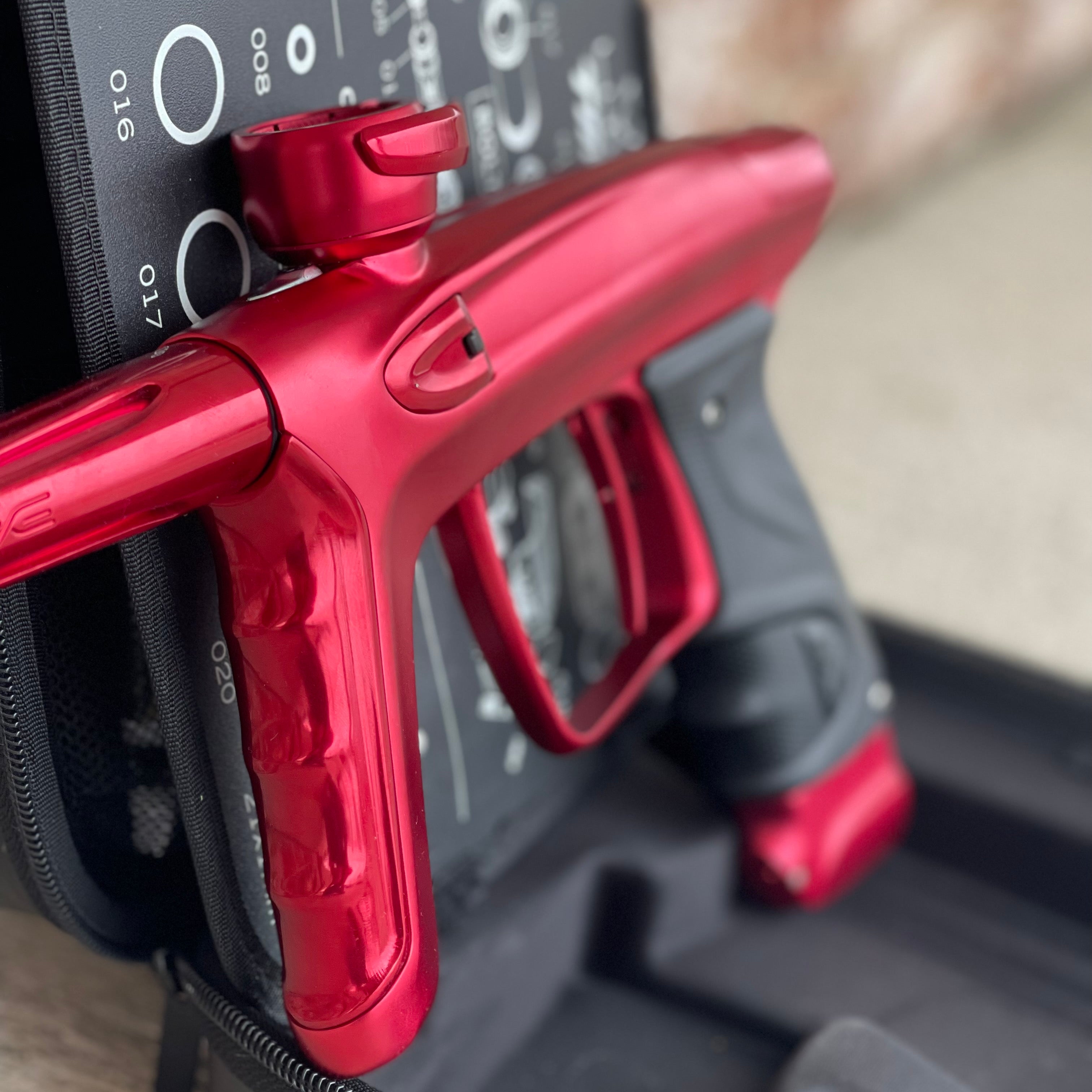 Used DLX Luxe TM40 Paintball Gun - Dust Red / Gloss Red
