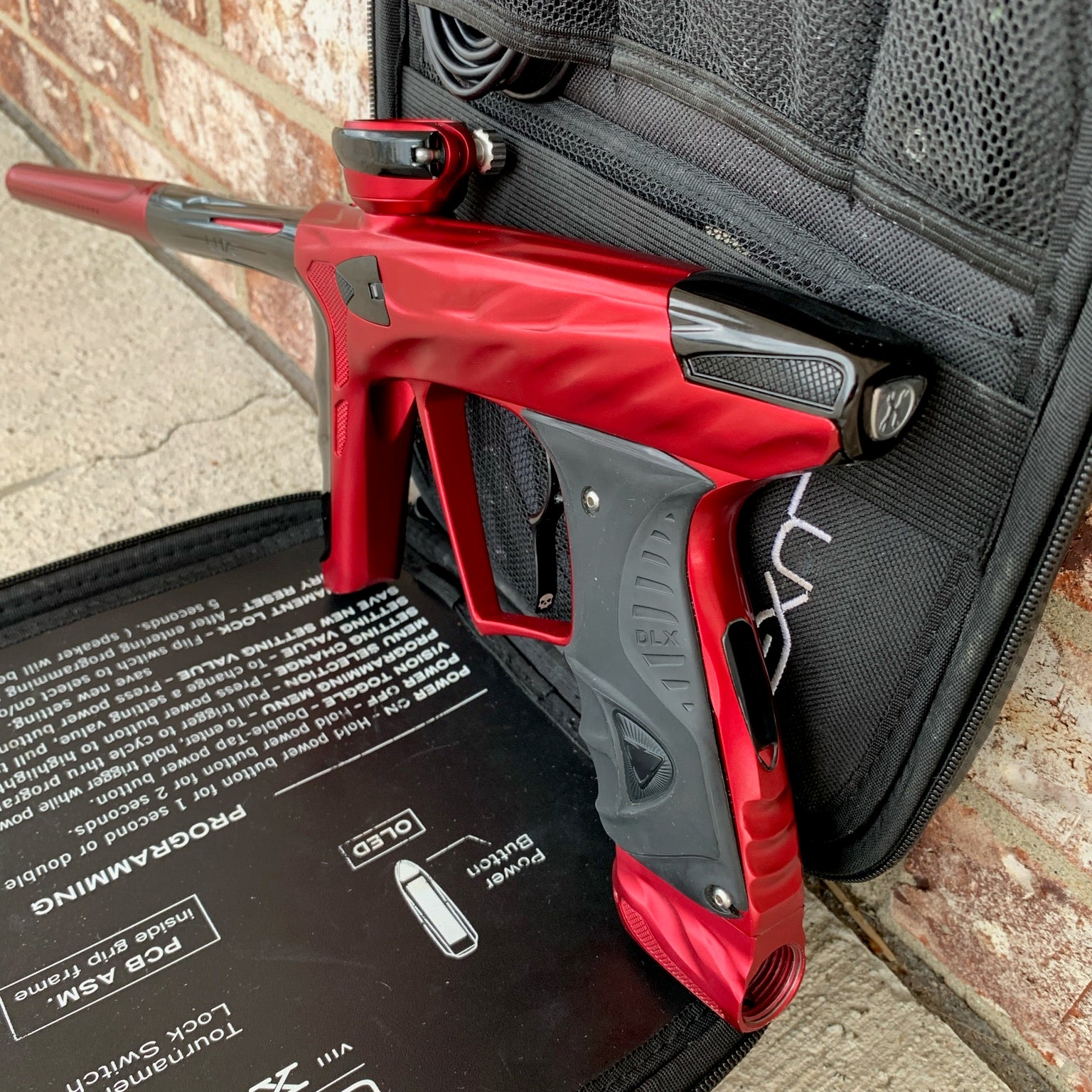 Used HK Army DLX Luxe X A51 Paintball Gun - Dust Red / Polished Black