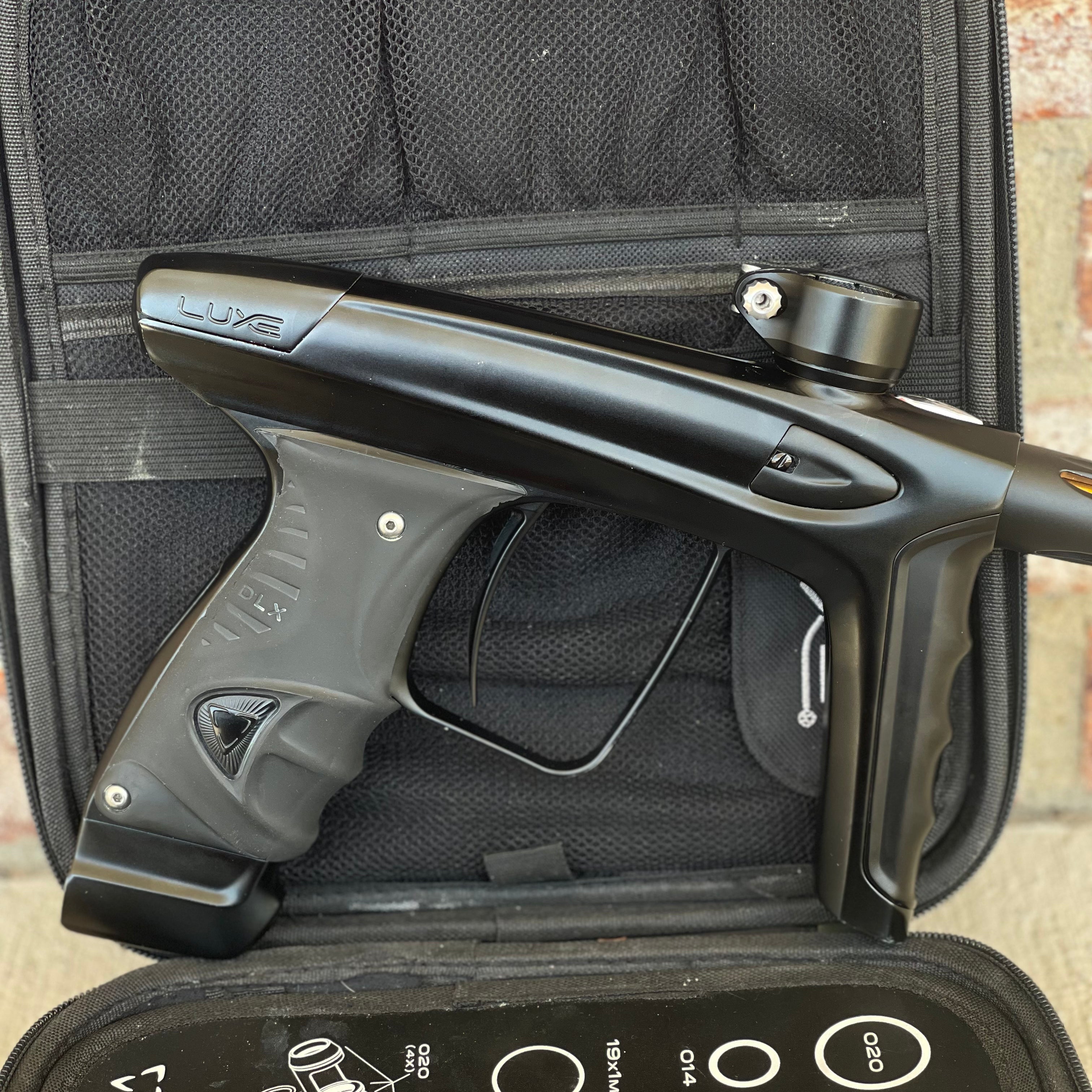 Used DLX Luxe Ice Paintball Gun - Dust Black w/ Encore Bolt