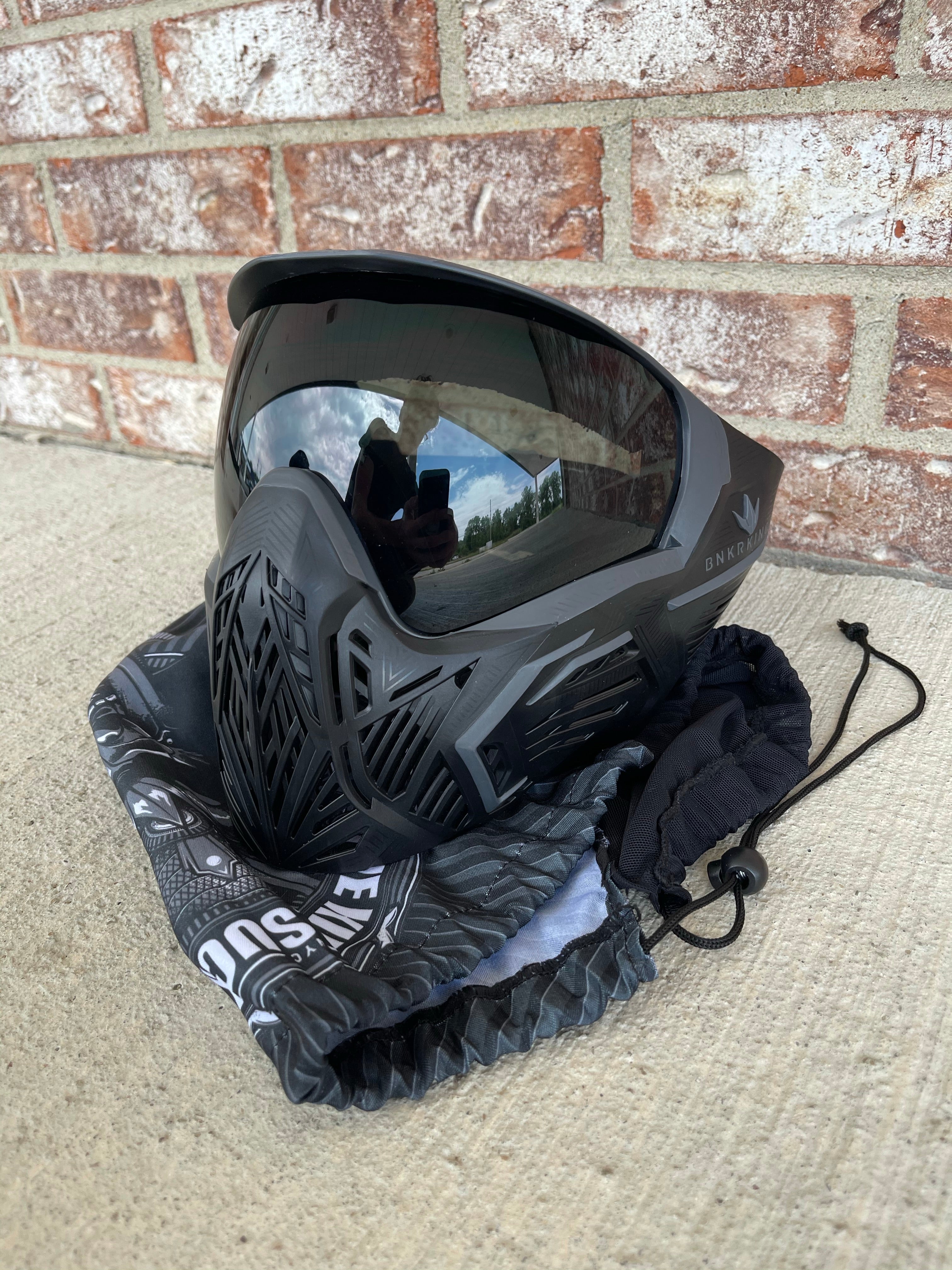 Used Bunker Kings CMD Paintball Mask - Black Ninja
