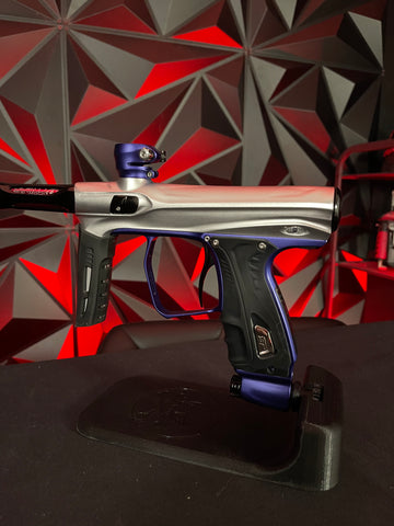 Used Shocker XLS Paintball Gun - Silver/Purple w/ CVO Frame
