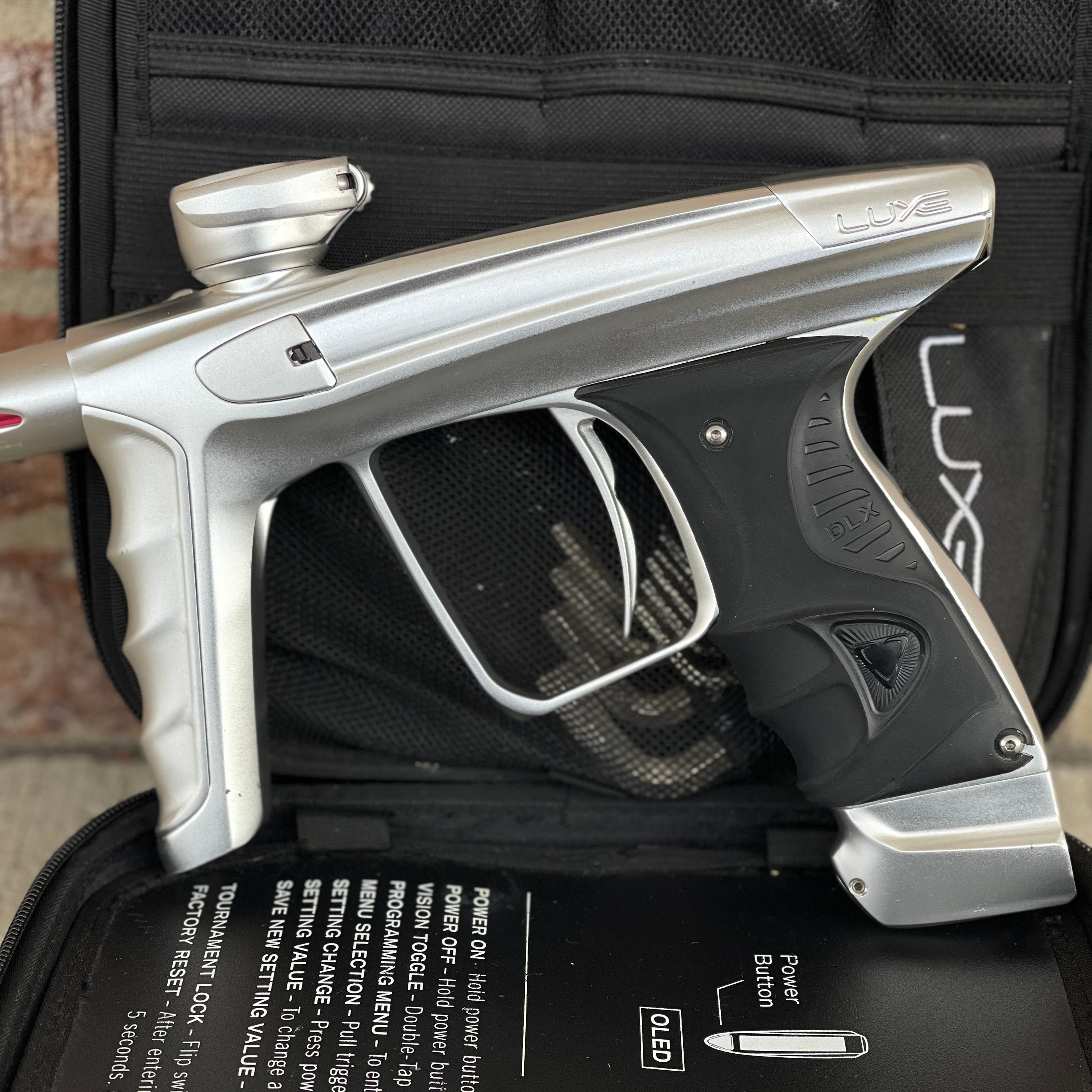 Used DLX Luxe X Paintball Gun - White (Silver)