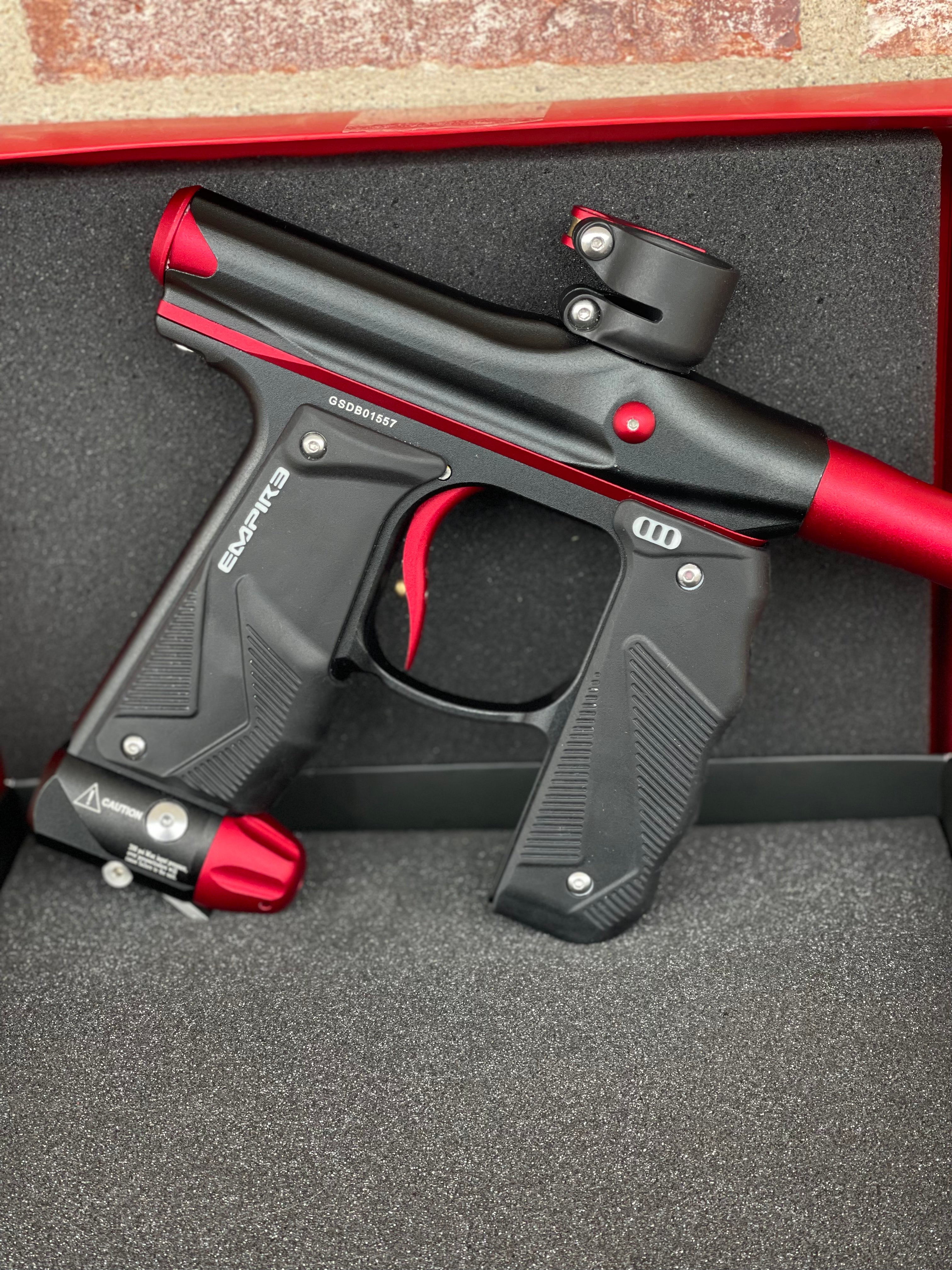 Used Empire Mini GS Paintball Gun- Black / Red