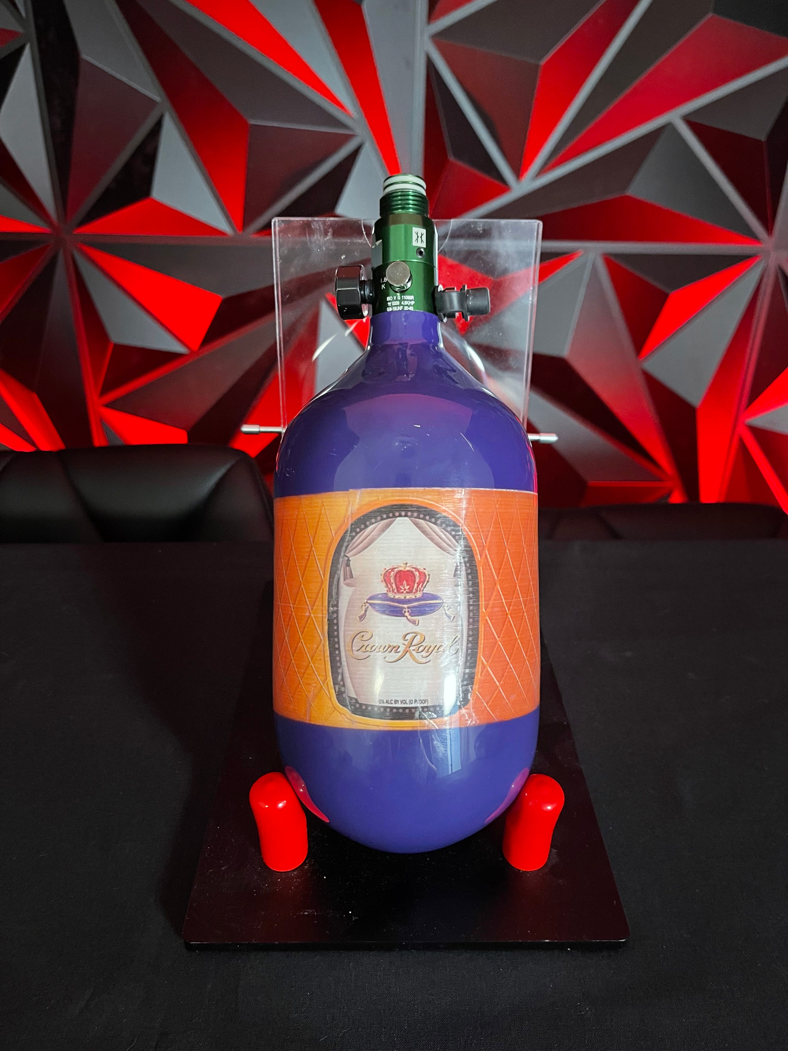 Used HK Army 68/4500 Paintball Tank - LE Crown Royal w/ Green Standard Regulator & Tank Case