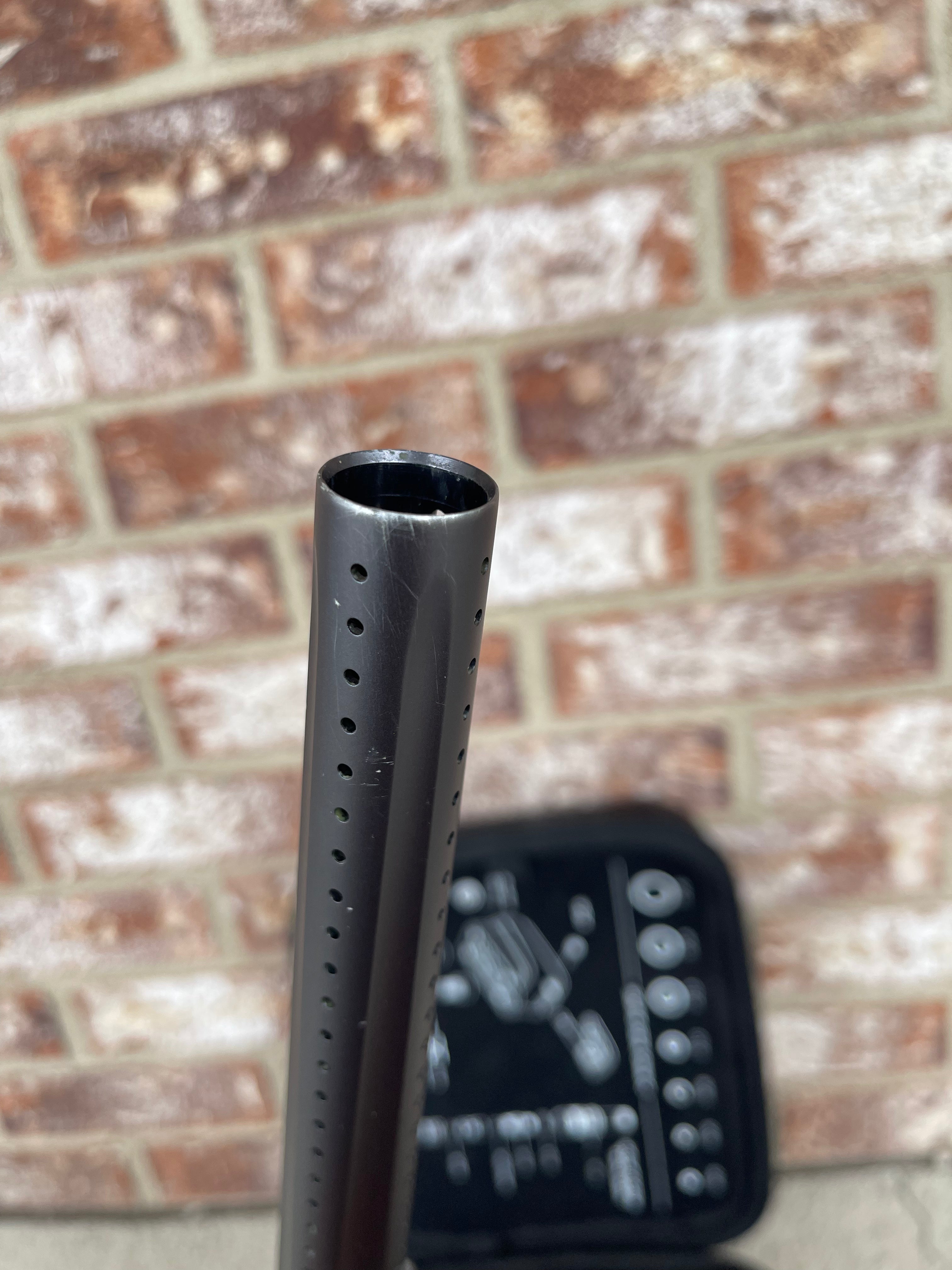 Used DLX HK Army Ripper Luxe X Paintball Gun - Dust Pewter / Gloss Red