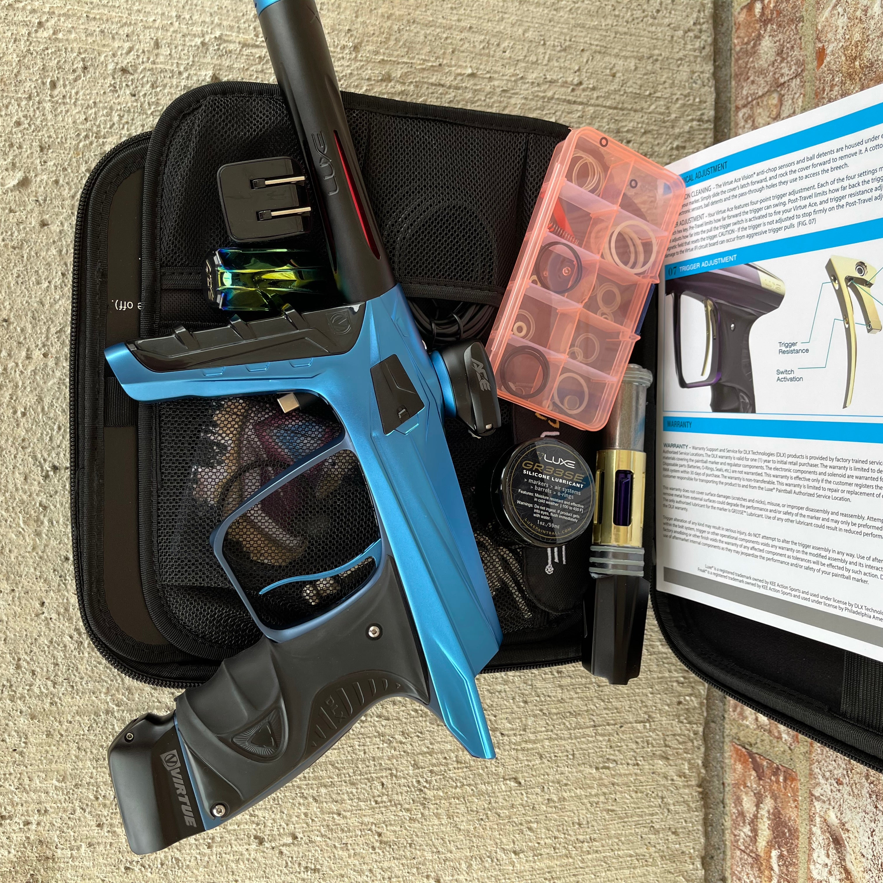 Used Virtue Luxe Ace Paintball Gun - Blue/Black